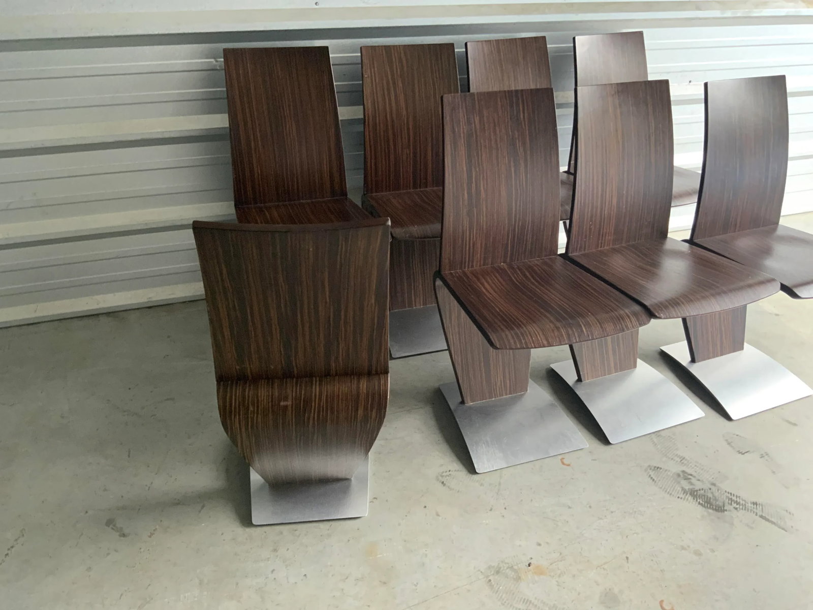 1990s Vintage Wood Italian Chairs - Set of 8 - 7