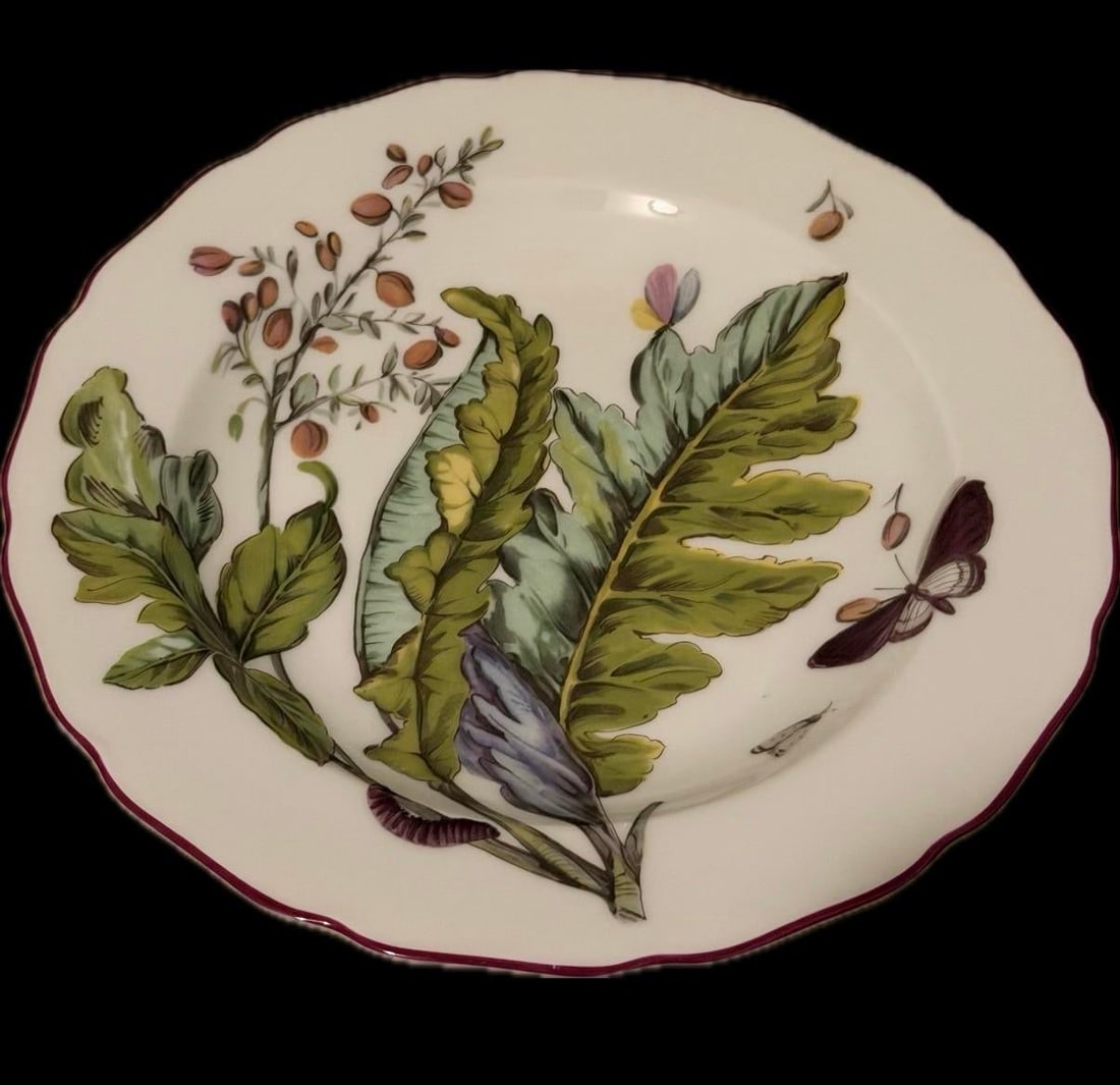 Chelsea Plates Botanical Design by Mottahedeh for Metropolitan Museum of Art - Set of 4 - 7