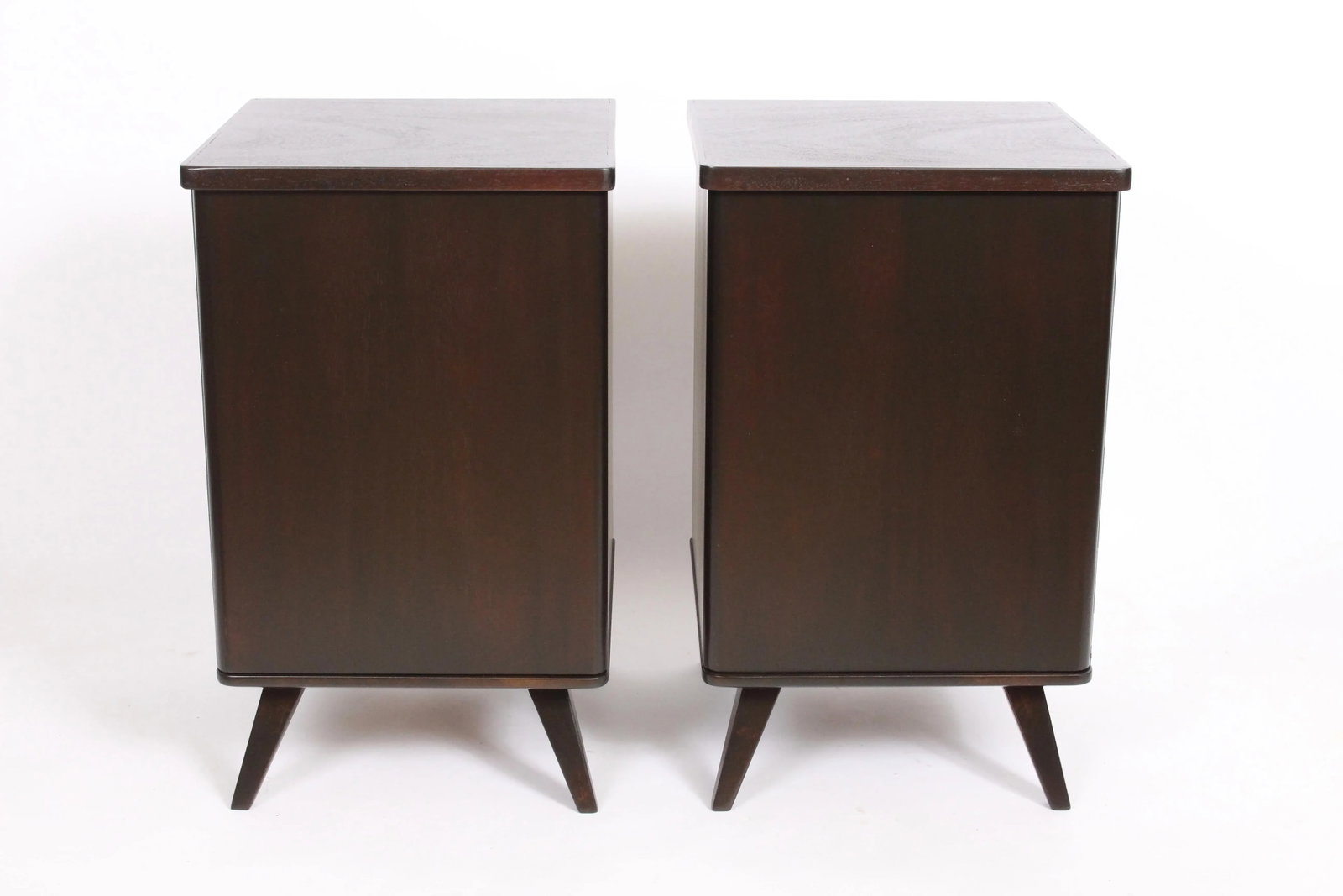 Swedish Moderne Dark Walnut Bedside Cabinets, 1940s - A Pair - 4