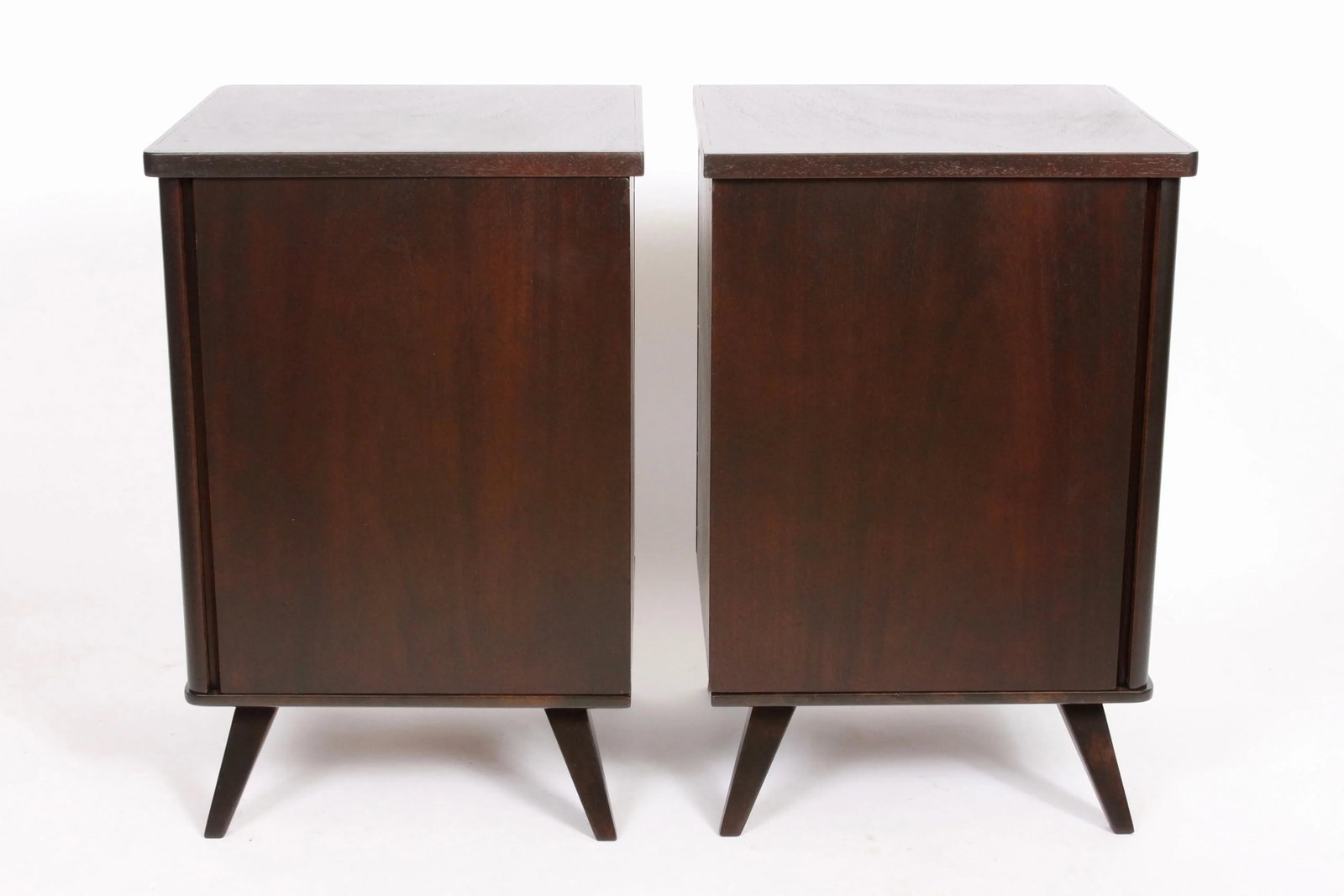 Swedish Moderne Dark Walnut Bedside Cabinets, 1940s - A Pair - 7