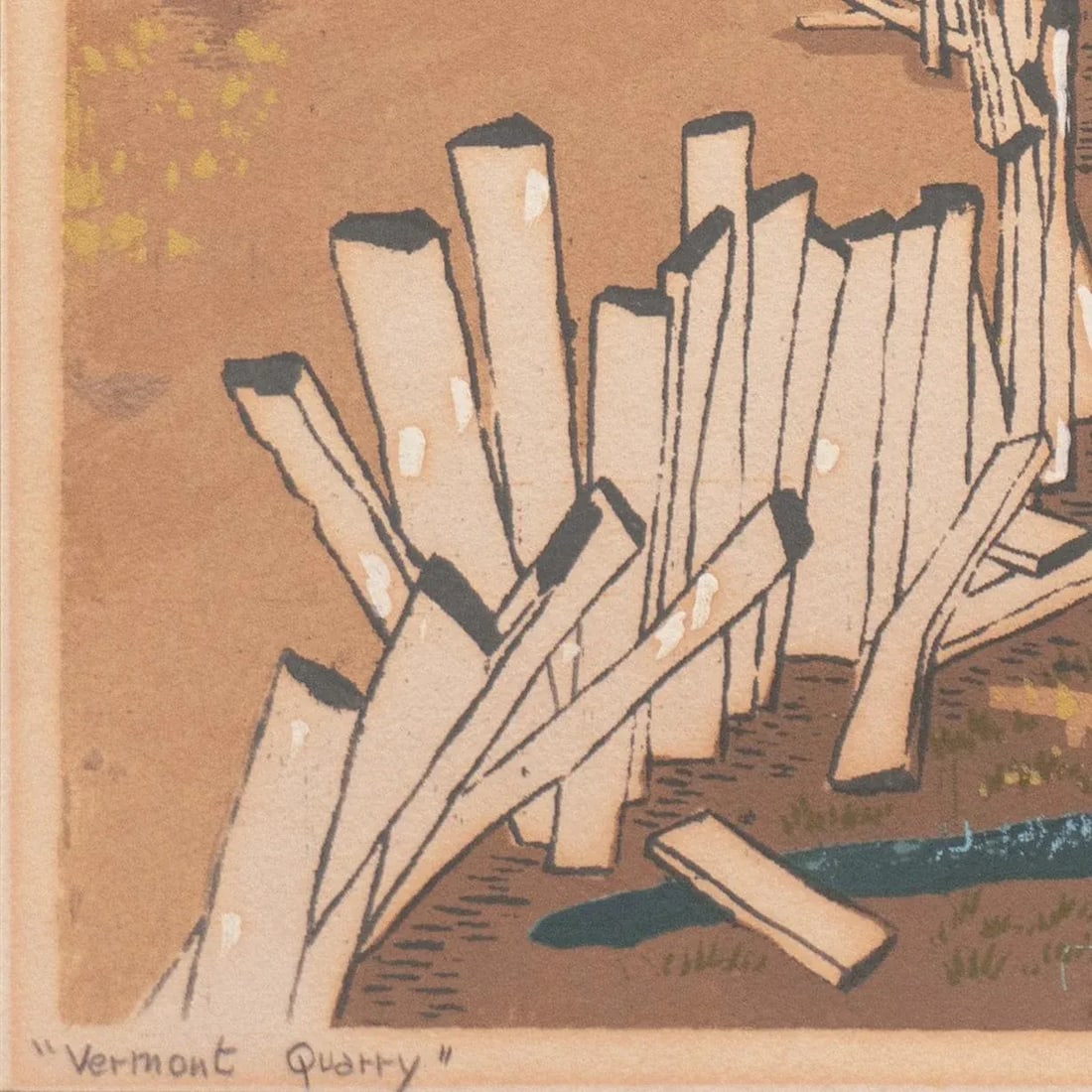 Vermont Quarry' by Guy Maccoy, 1941, Kansas City Art Institute, New York, Art Students League, Work - 4