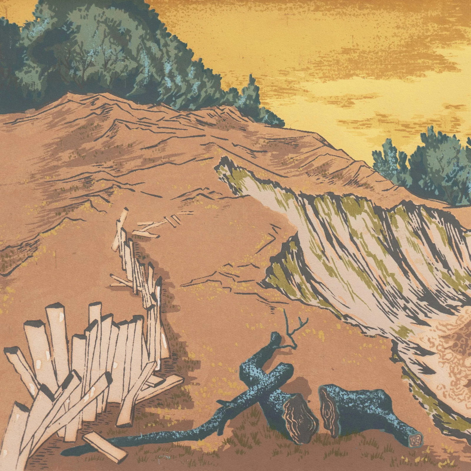 Vermont Quarry' by Guy Maccoy, 1941, Kansas City Art Institute, New York, Art Students League, Work - 5