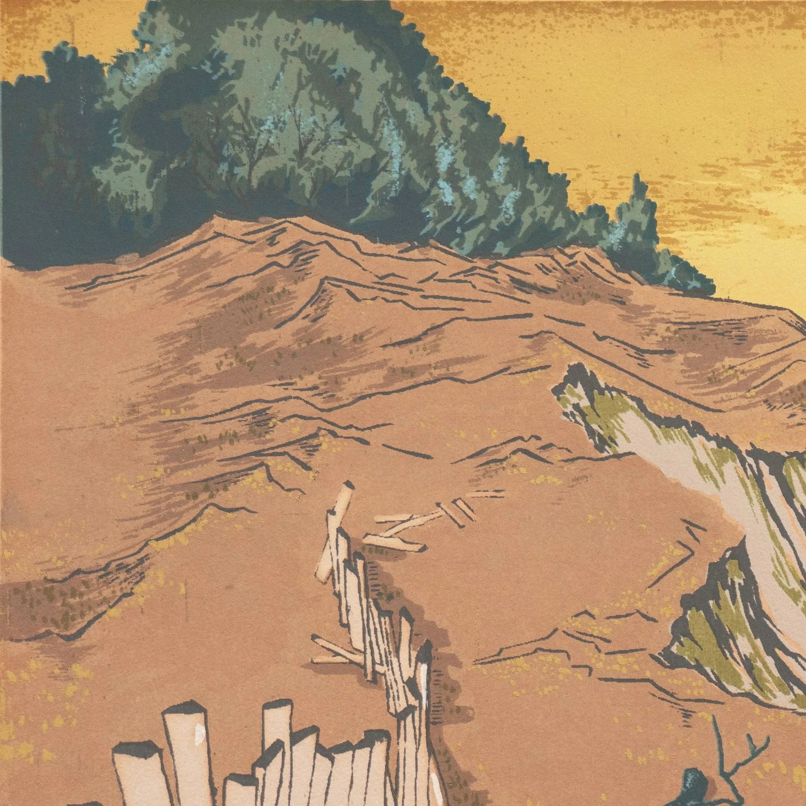 Vermont Quarry' by Guy Maccoy, 1941, Kansas City Art Institute, New York, Art Students League, Work - 6