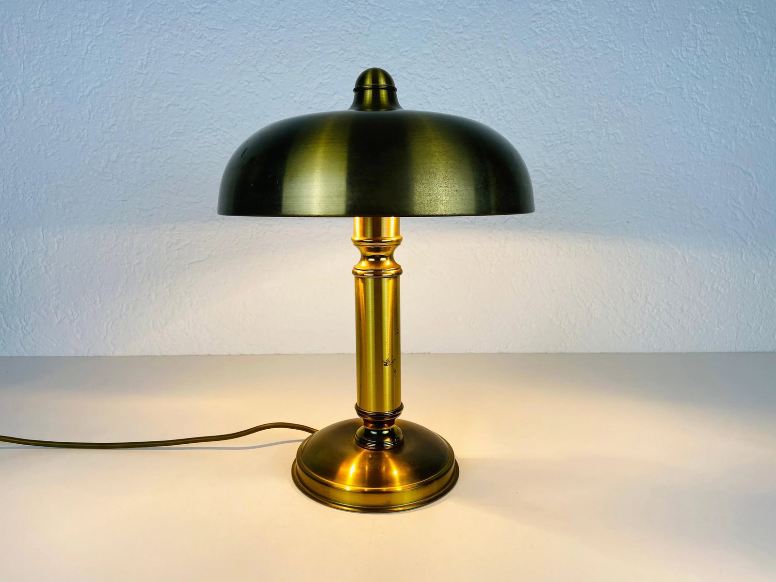 1 of 2 Midcentury Full Brass Table Lamps, 1960s, Germany - 2