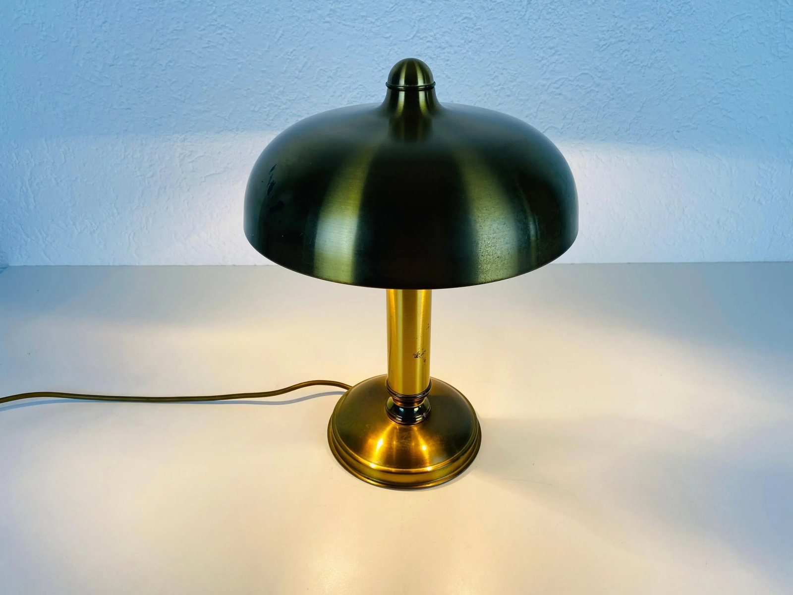 1 of 2 Midcentury Full Brass Table Lamps, 1960s, Germany - 5
