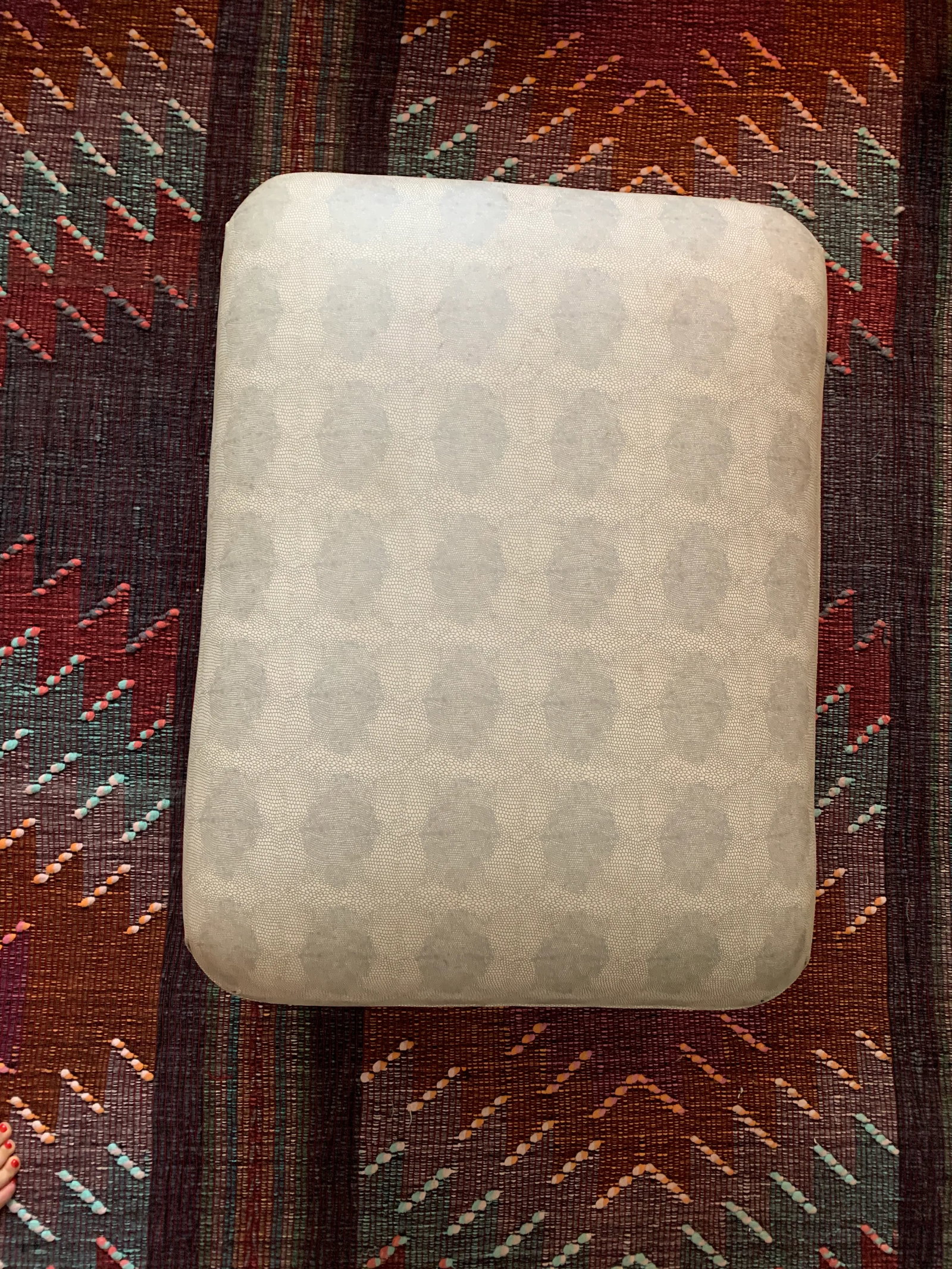 1980s Vintage Upholstered Club Chairs With Matching Ottoman - 3 Pieces - 7