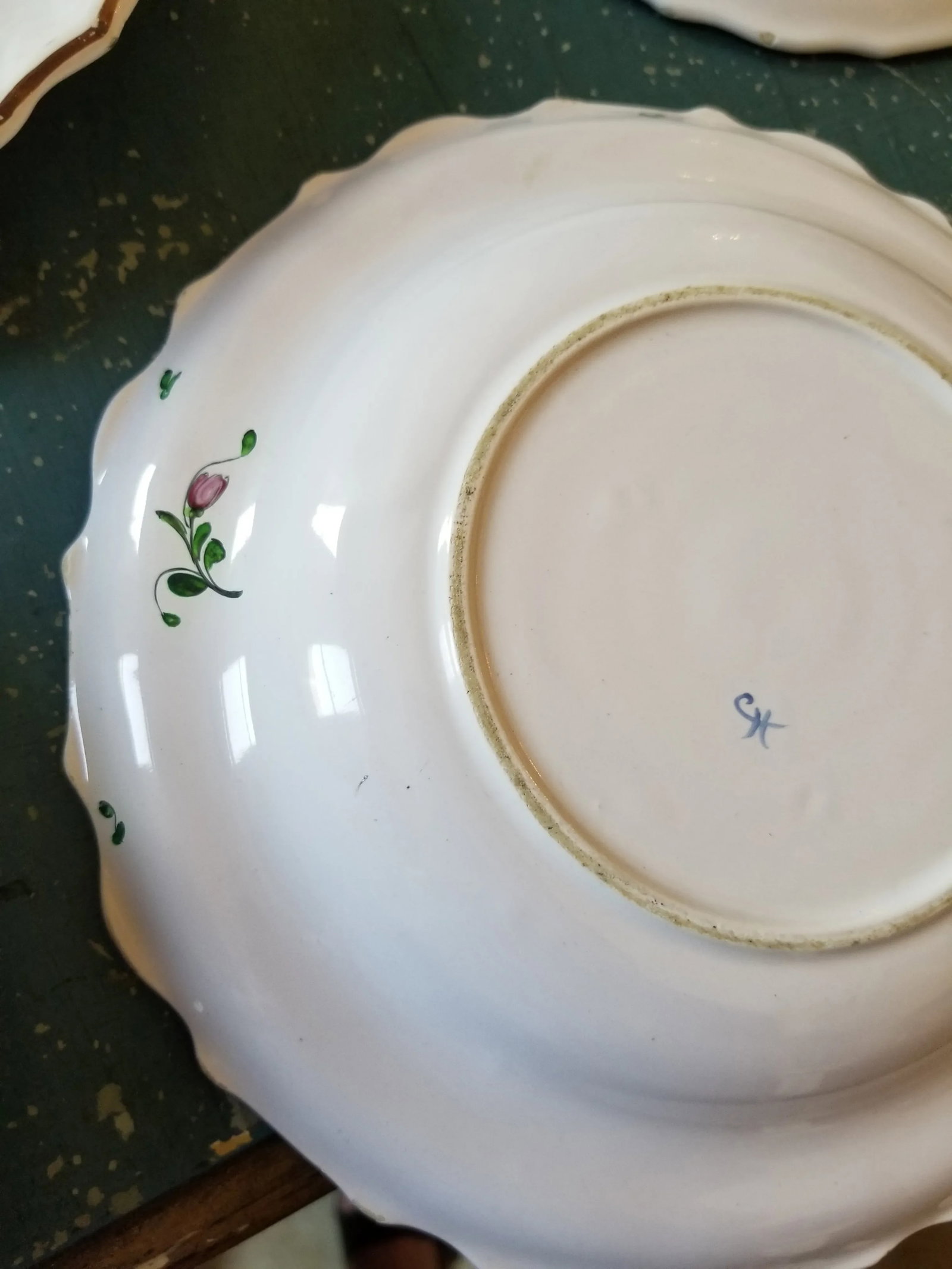French Faience Luneville Plates Set of Eight - 7