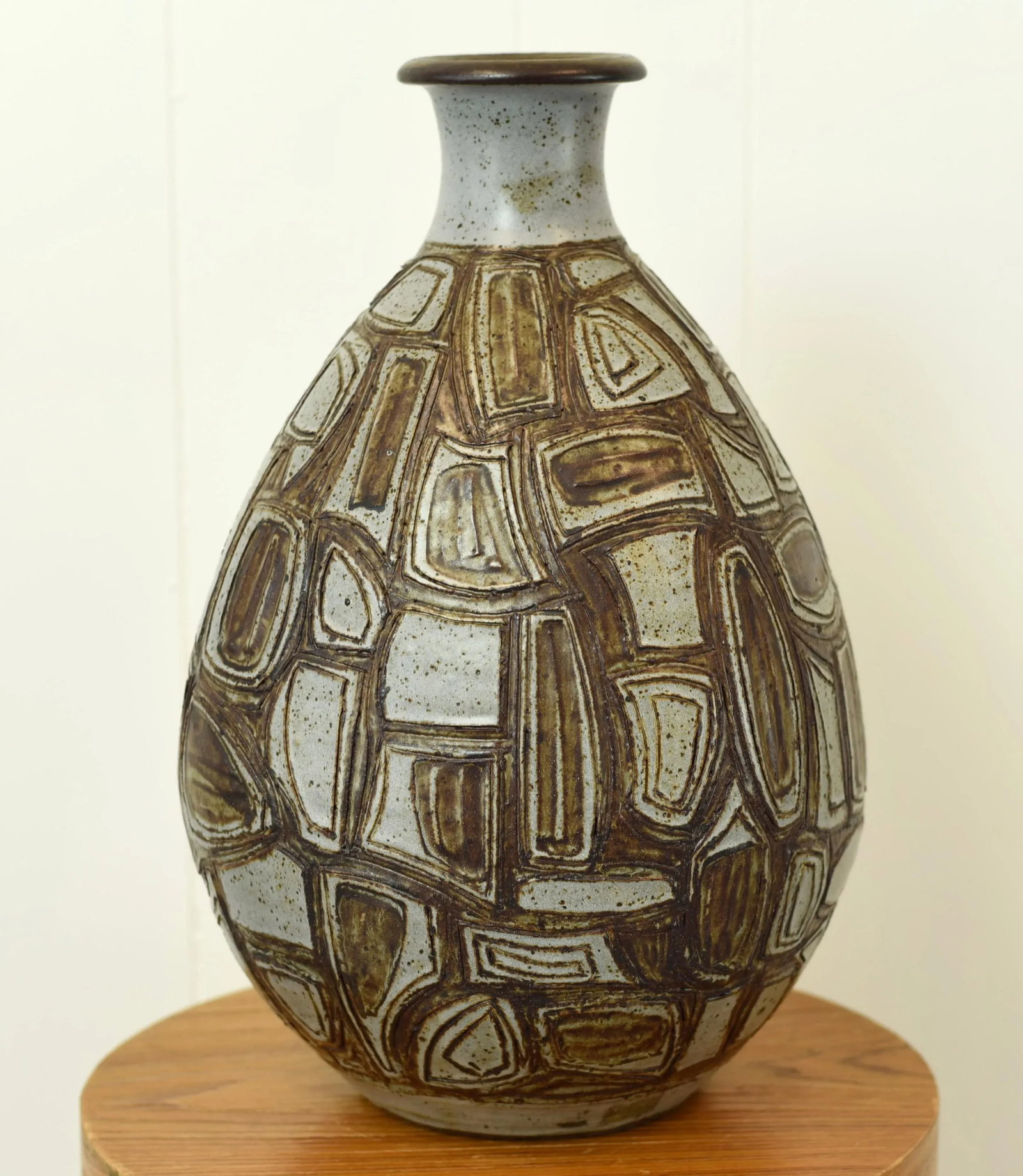 Large Joel Edwards California Signed Mid Century Studio Pottery Vase - 4