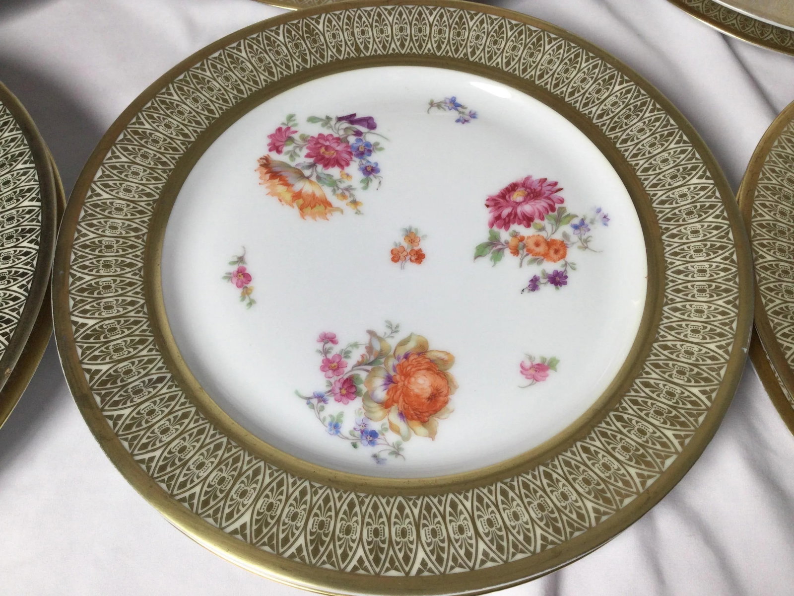 Vintage Tirschenreuth Porcelain Service Plates- Set of 12 - 7