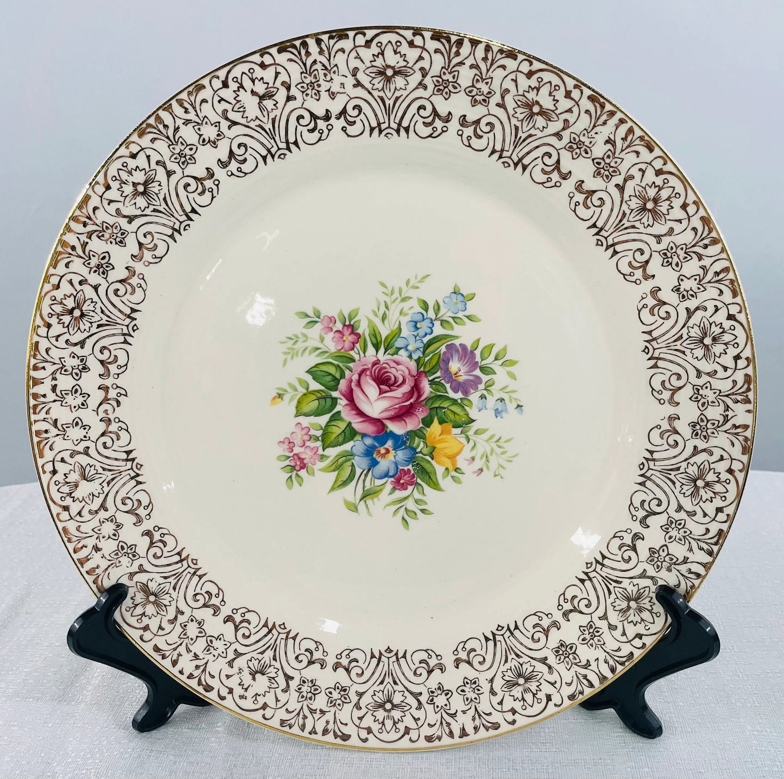 Triumph Limoges Usa. â€œRosalieâ€ Stamped With 22k Gold Trim, Set - 2