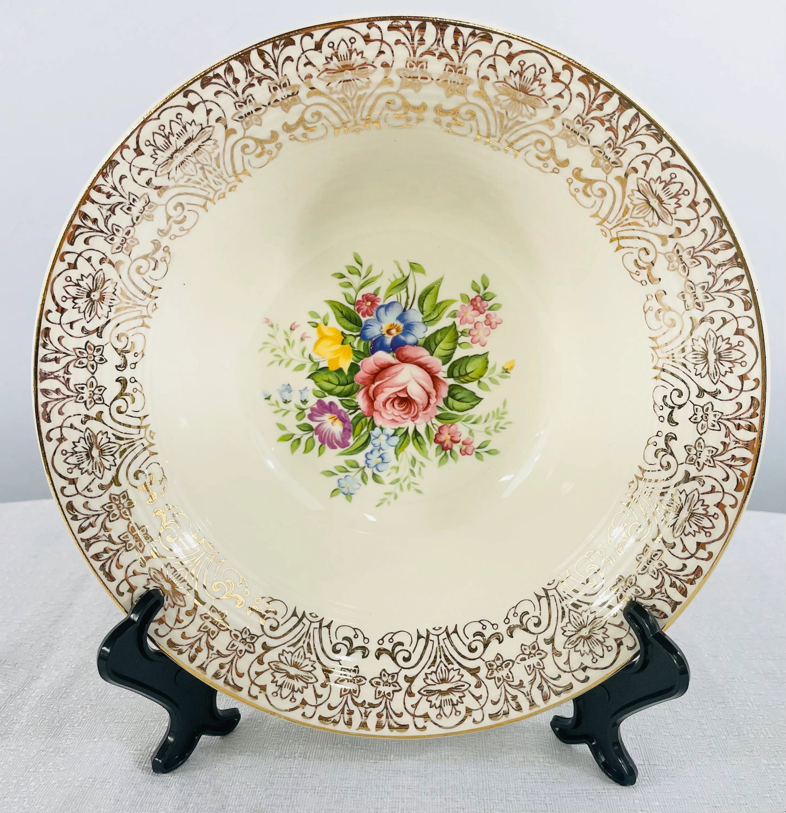 Triumph Limoges Usa. â€œRosalieâ€ Stamped With 22k Gold Trim, Set - 3