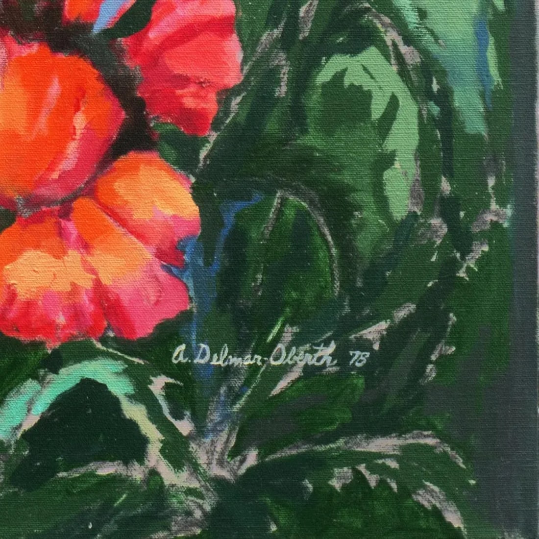 Study of Red Poppies' by Alice Delmar-Oberth, 1978, New York Woman Artist, Art Students League, Met - 2