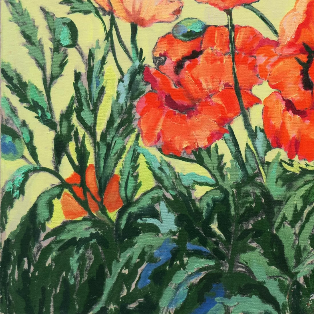 Study of Red Poppies' by Alice Delmar-Oberth, 1978, New York Woman Artist, Art Students League, Met - 3