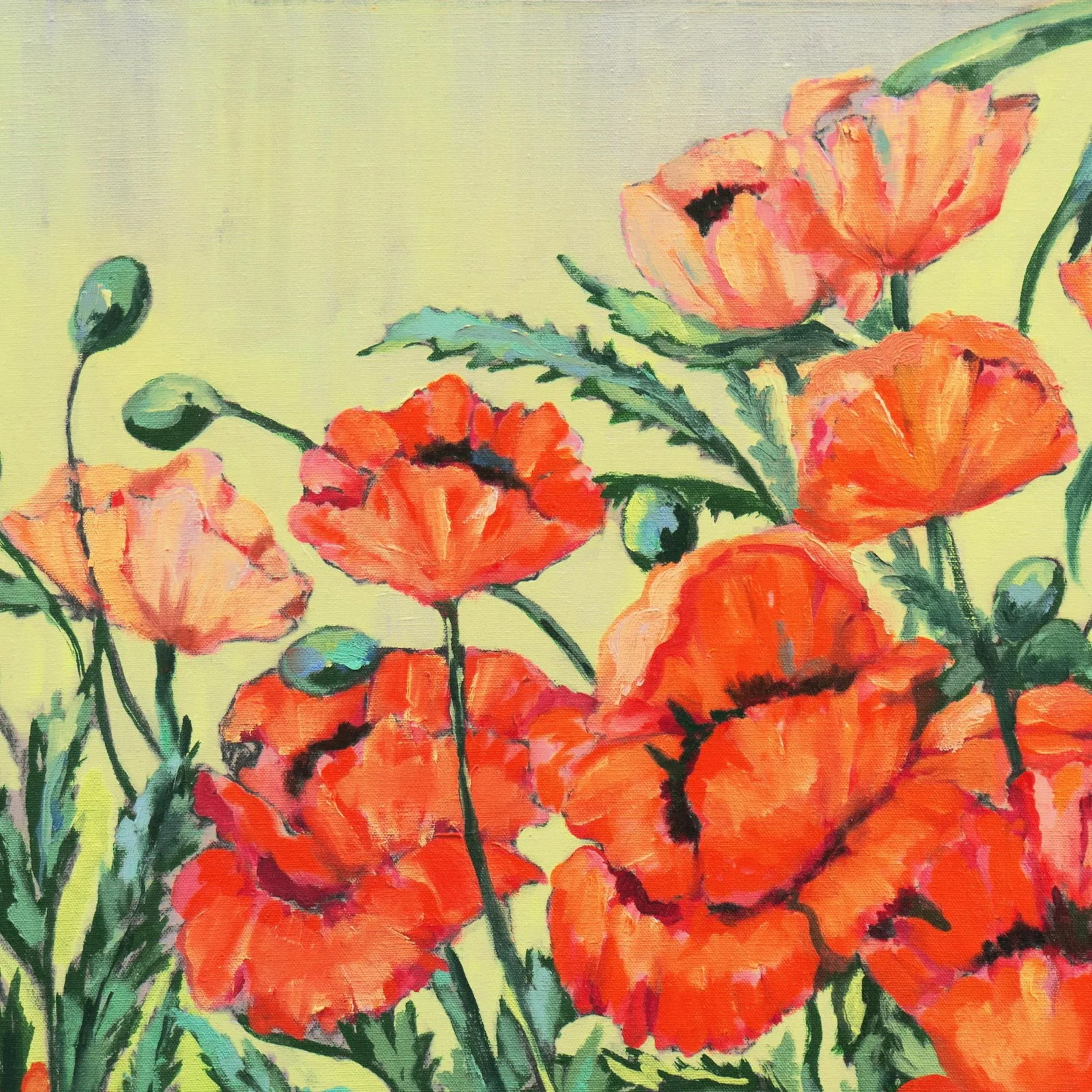 Study of Red Poppies' by Alice Delmar-Oberth, 1978, New York Woman Artist, Art Students League, Met - 6