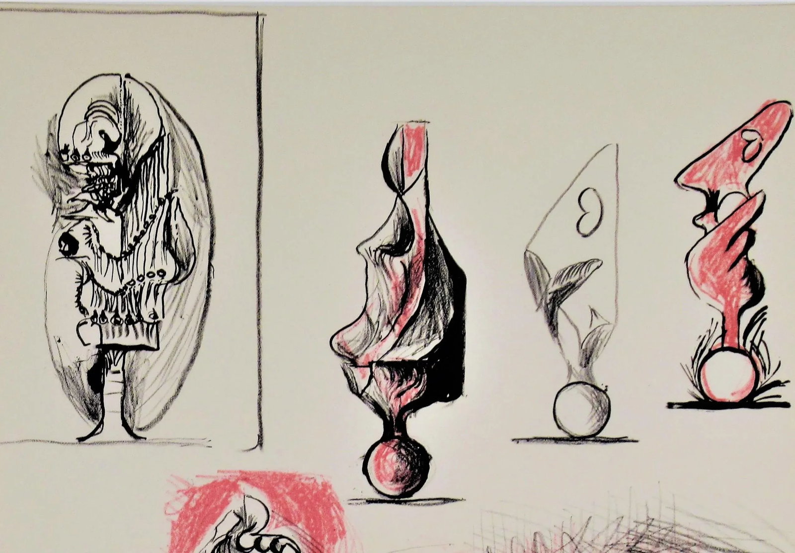 Graham Sutherland, "Sheet of Studies" from the suite "Bestiary and some Correspondences", 1968 - 3