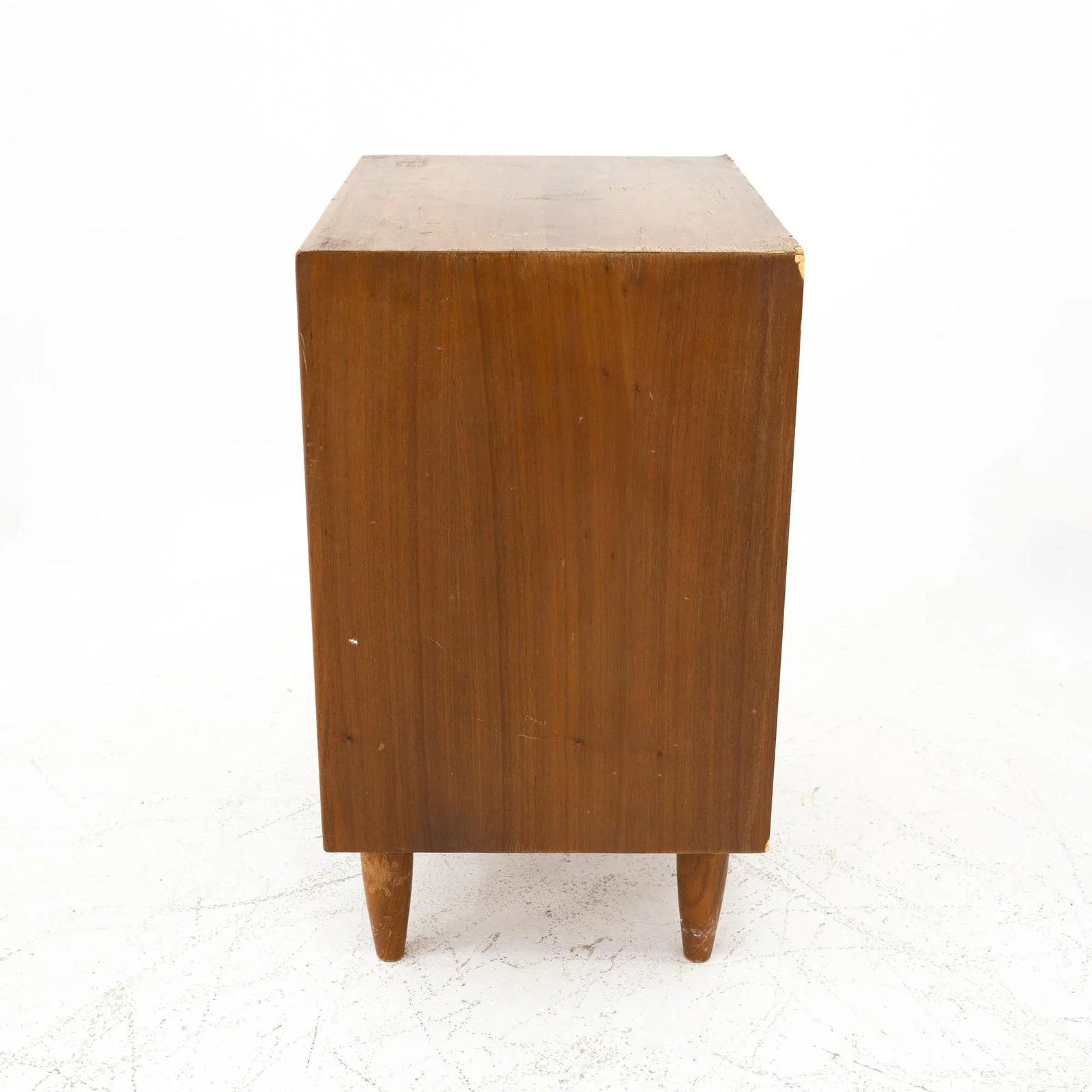 Glenn of California Style Mid Century Single Drawer Walnut Nightstand - 4