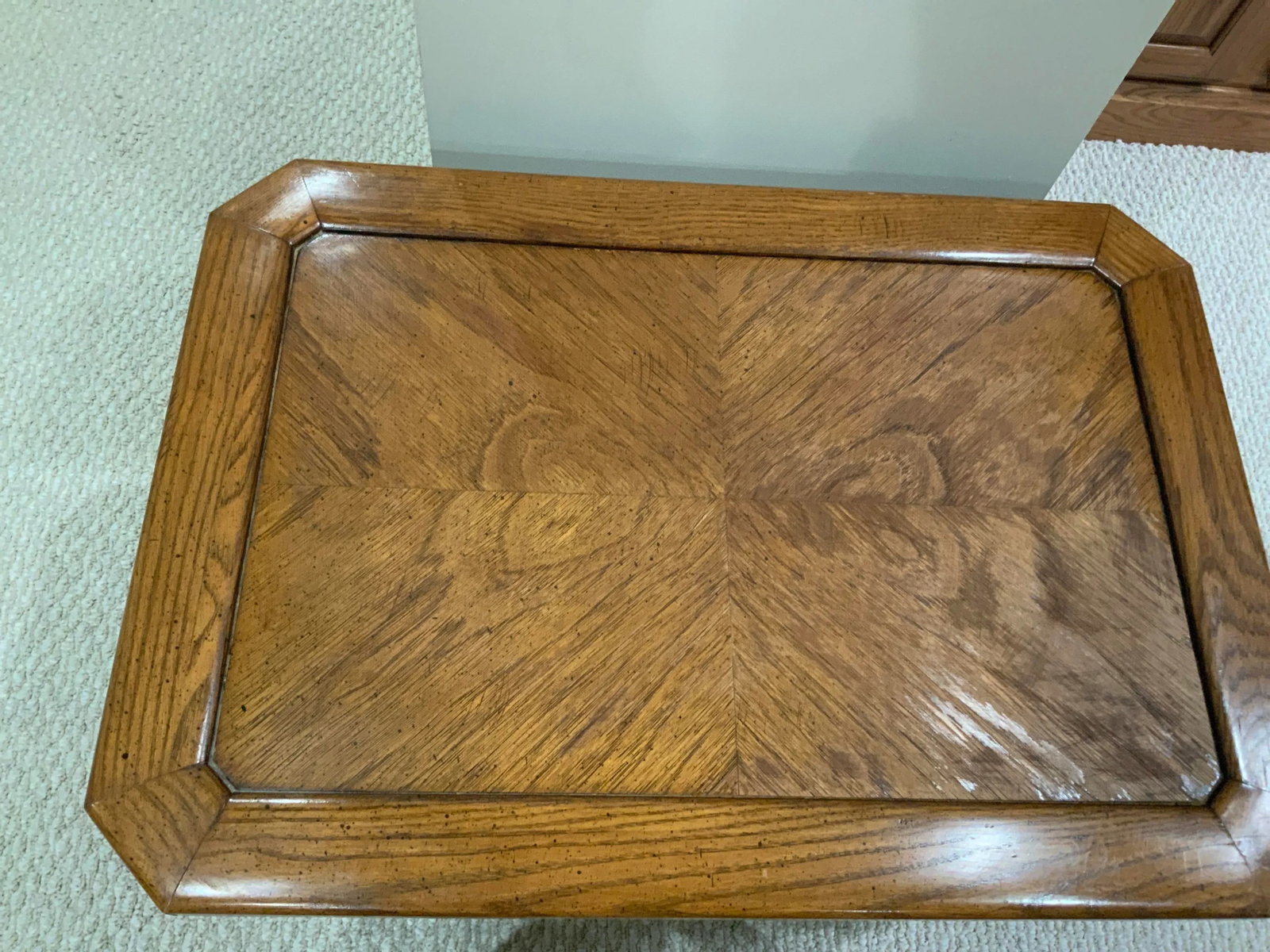 1950s Oak Wood Nesting Tables Turned Legs Stacking Tables - Set of 2 - 7