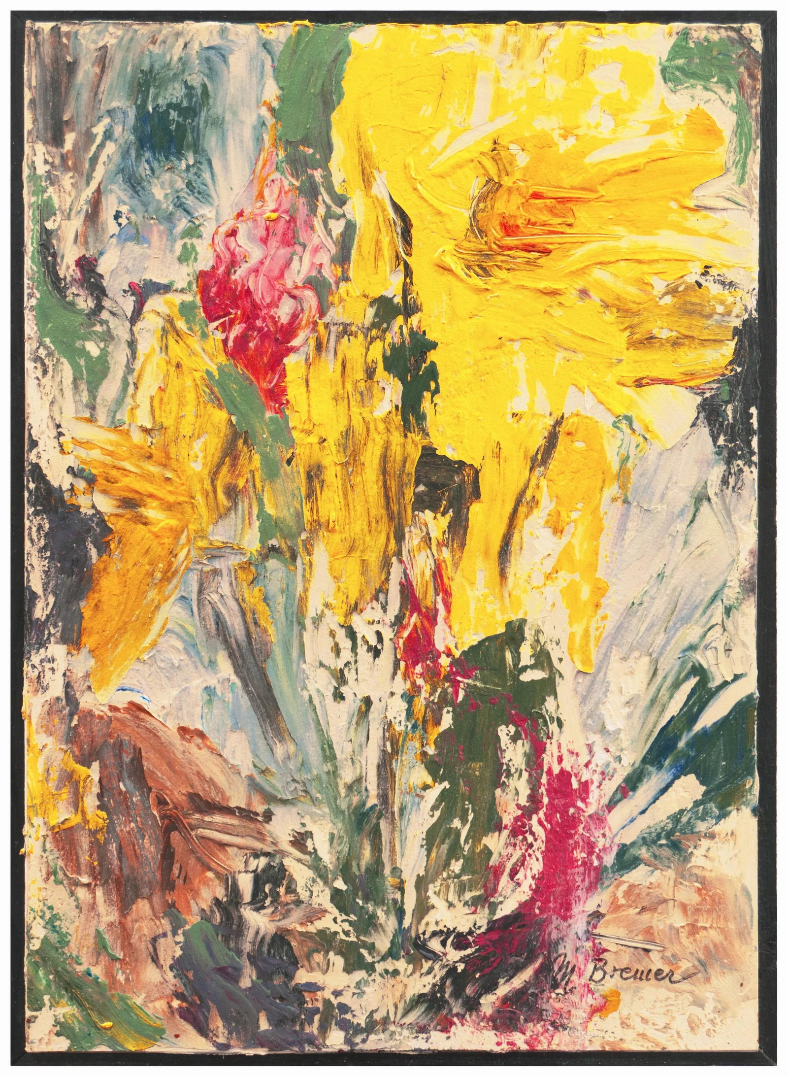 Action Abstract, Sage and Pineapple' by Marlene Bremer - 2