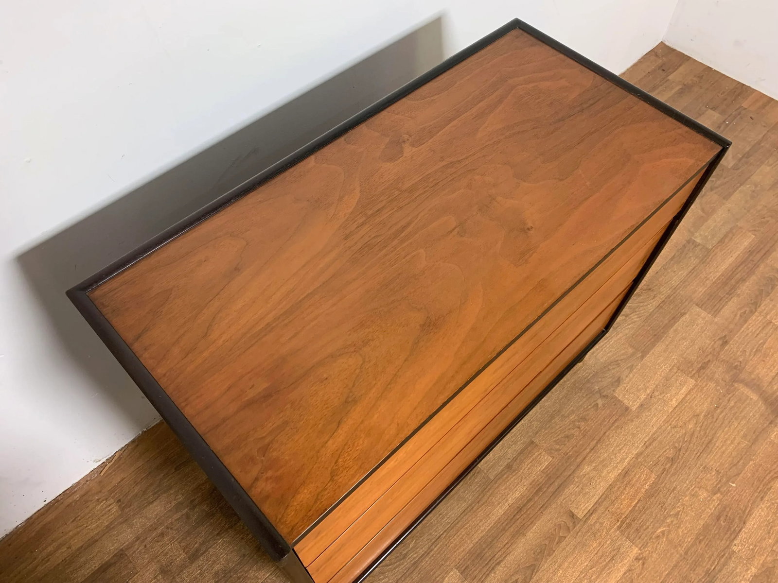 C. 1960s Edward Wormley for Dunbar Two Tone Dresser in Mahogany and Rosewood - 2