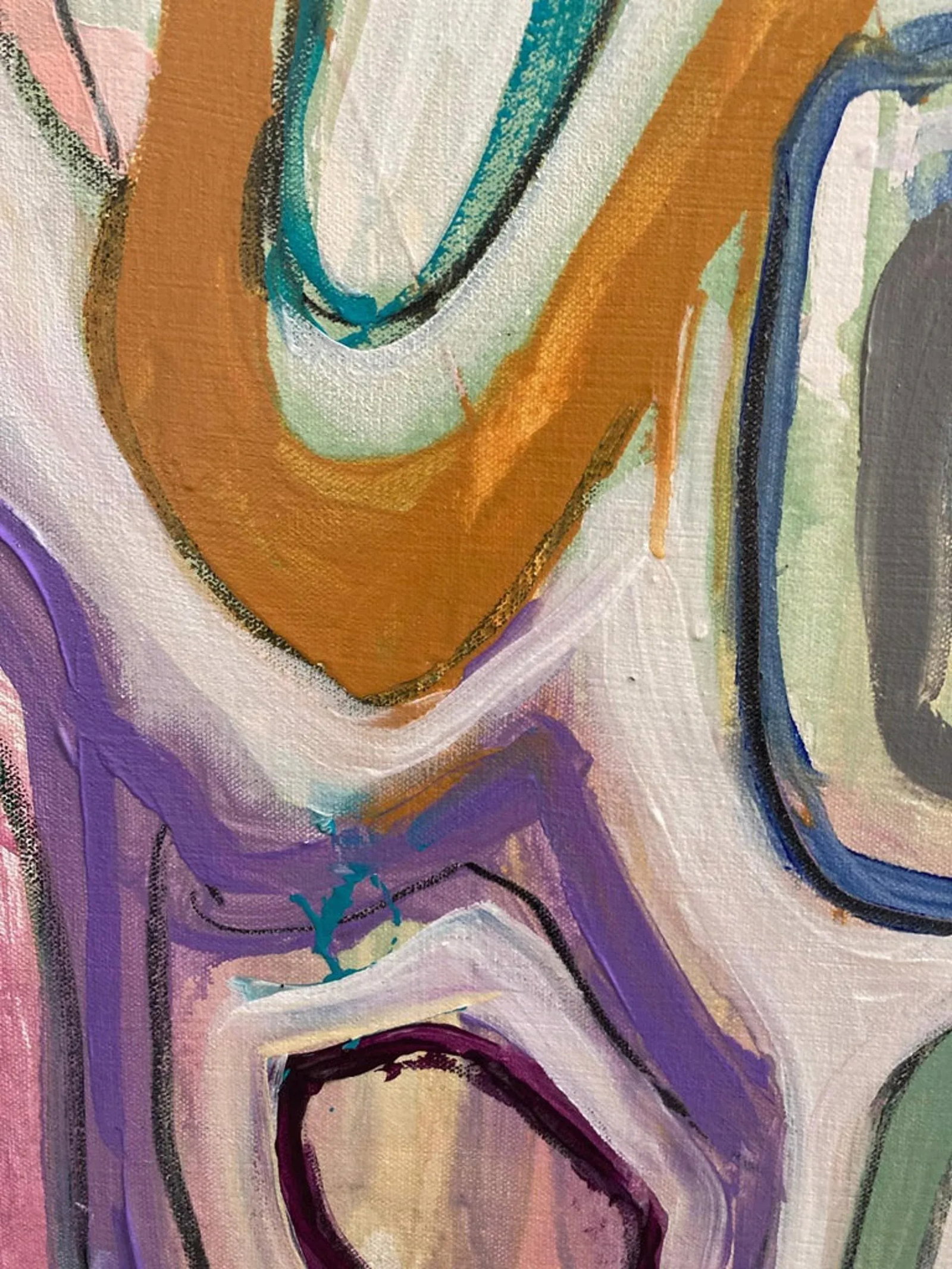 Lost Languages #5 Contemporary Abstract Mixed-Media Painting by Guy Lyman - 2