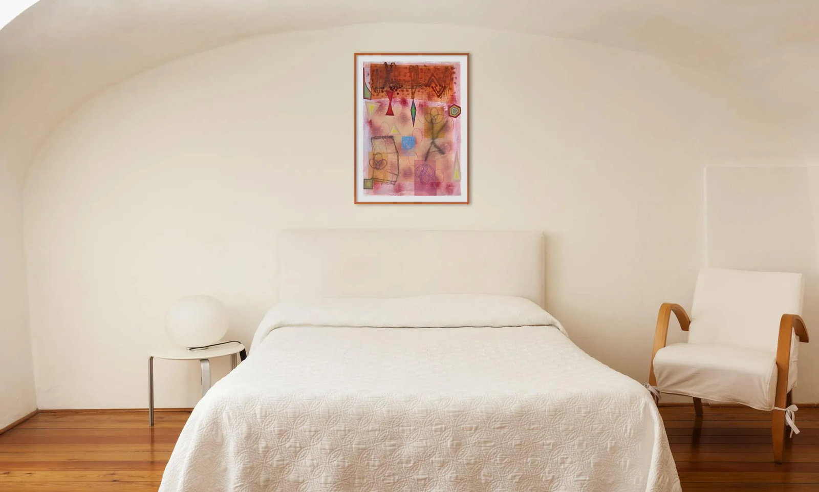 Contemporary Abstract Mixed Media on Paper Painting "Cave Quilt" by Michael Barringer - 2