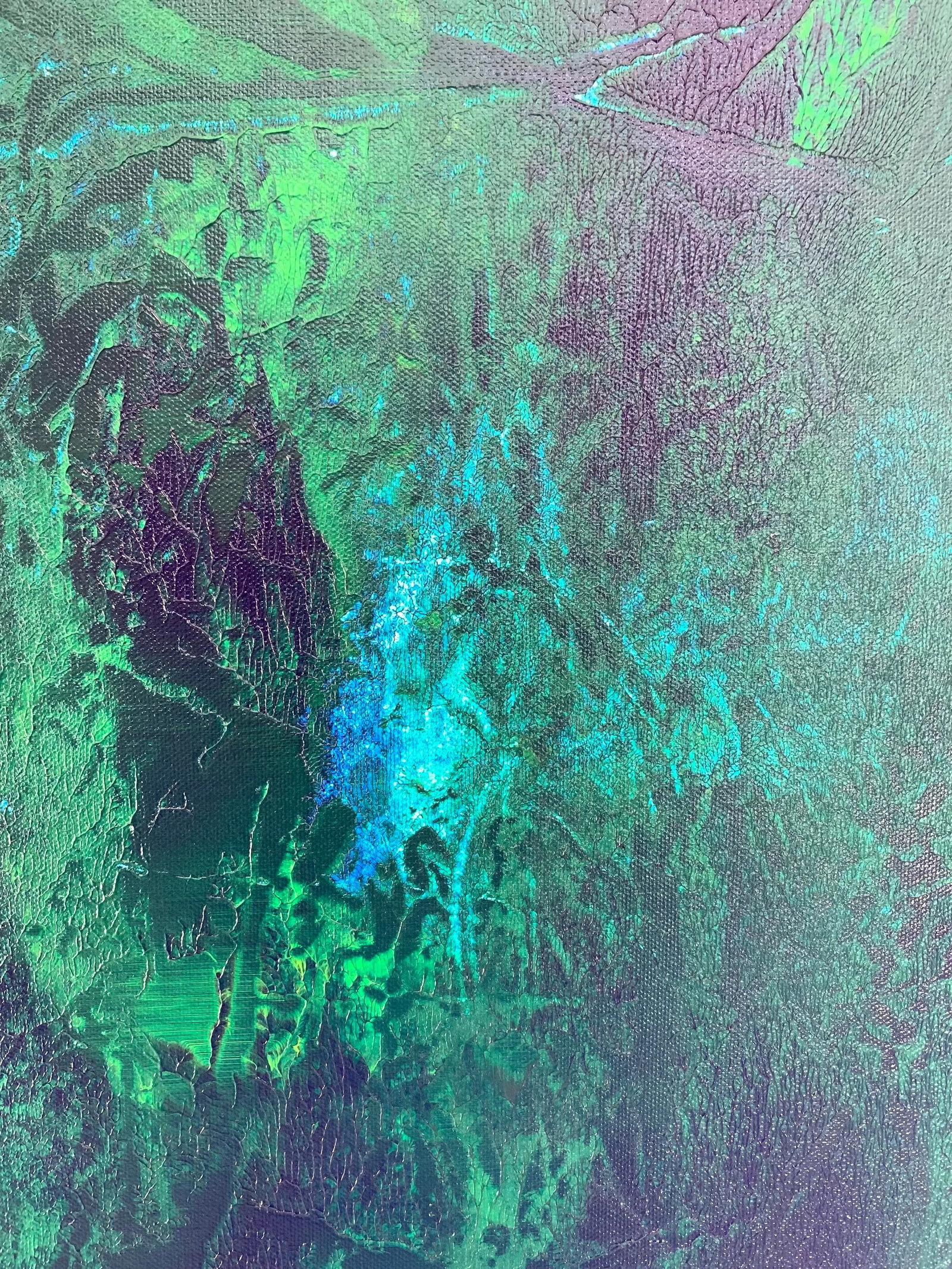 Fall Into Place 2 Contemporary Original Abstract Painting by Nina Weintraub - 7