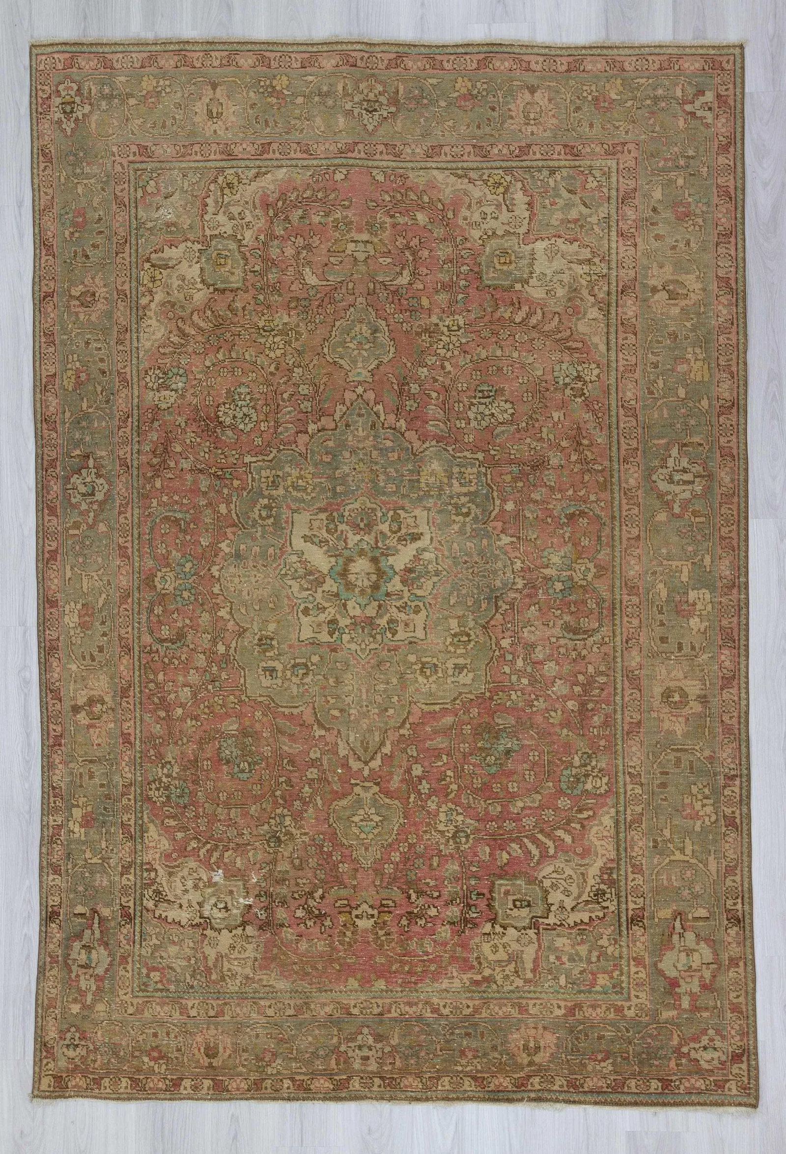 Vintage Persian Washed Out Rug- 6â€²6â€³ Ã— 9â€ - 2
