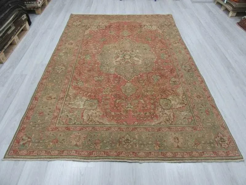 Vintage Persian Washed Out Rug- 6â€²6â€³ Ã— 9â€ - 3