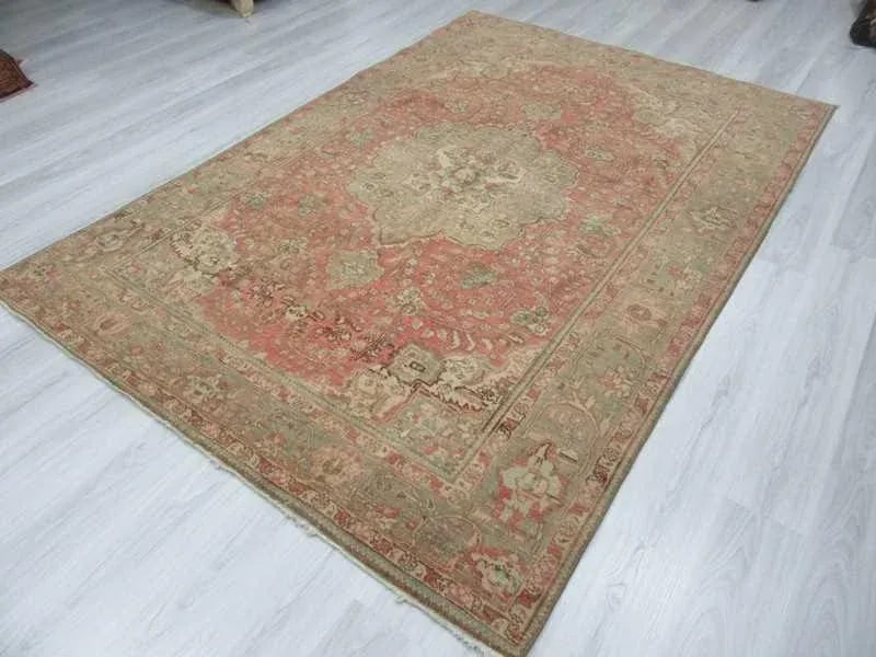 Vintage Persian Washed Out Rug- 6â€²6â€³ Ã— 9â€ - 5