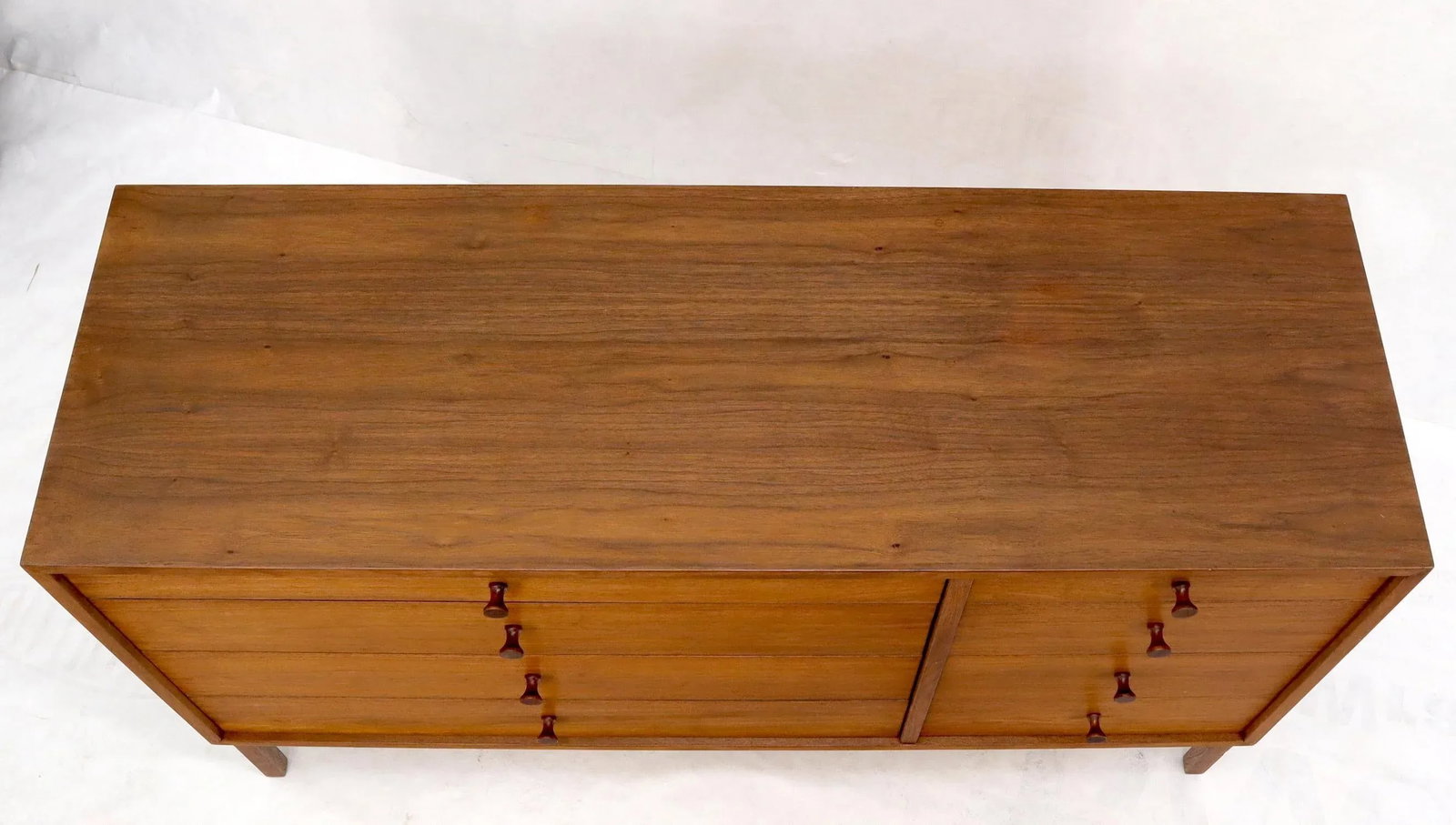 Mid-Century Modern Walnut 8 Drawers Long Dresser Credenza - 2