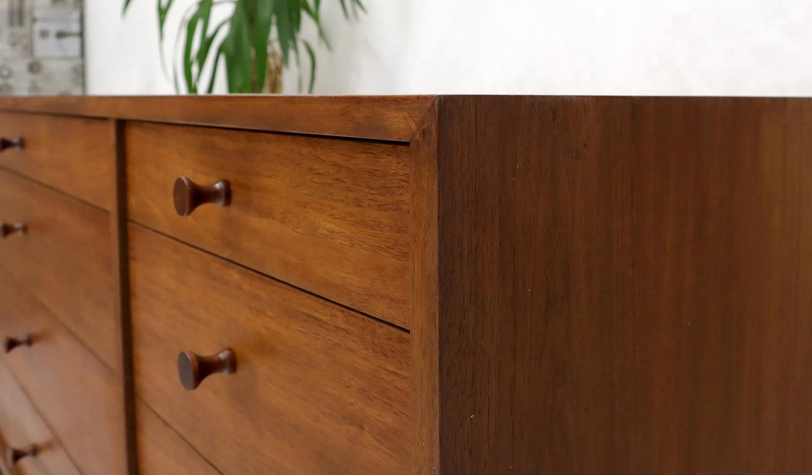 Mid-Century Modern Walnut 8 Drawers Long Dresser Credenza - 3