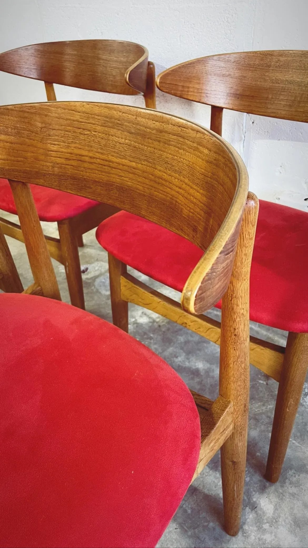 Danish Modern Curved Dining Chairs - 2