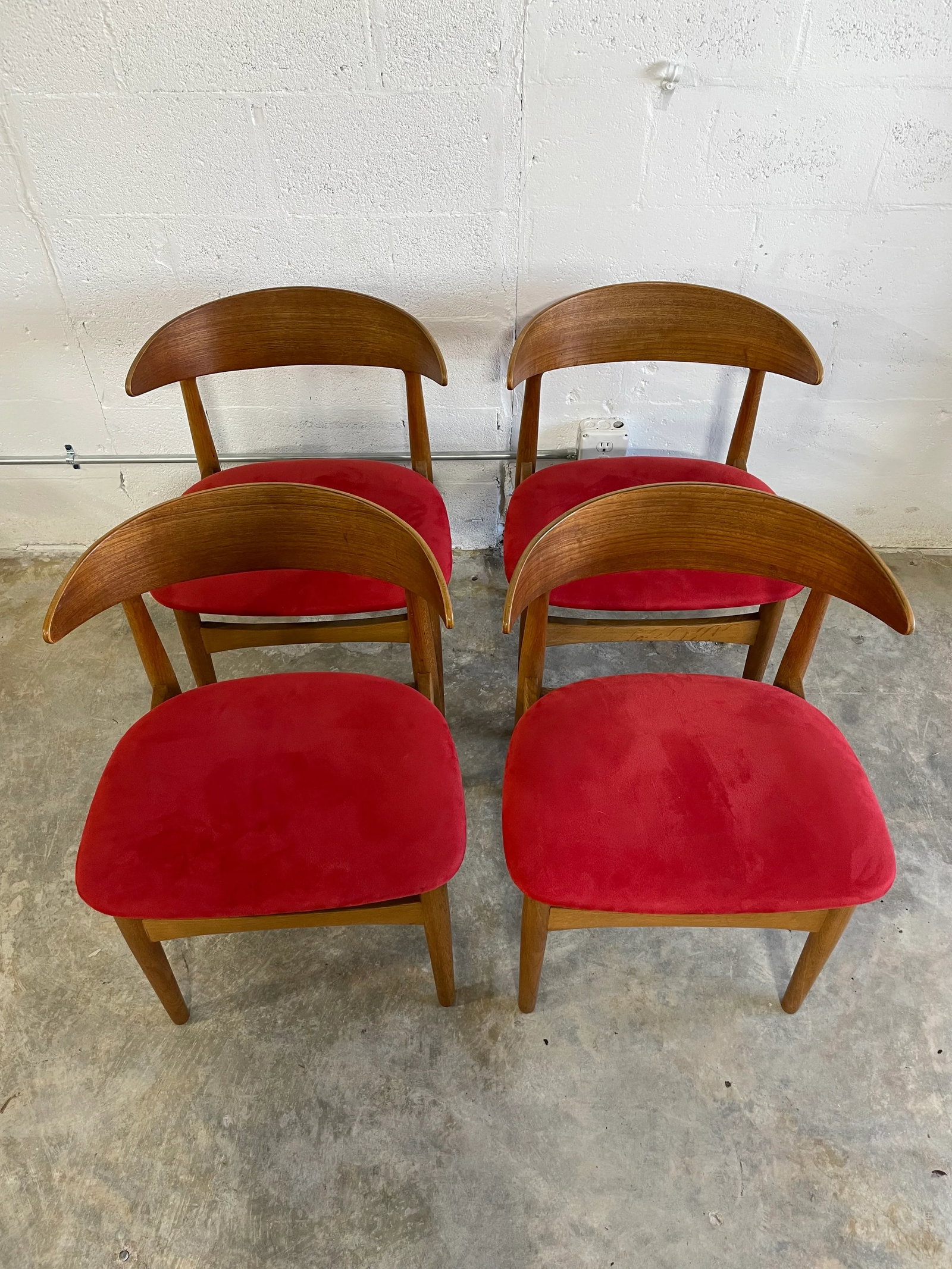 Danish Modern Curved Dining Chairs - 4