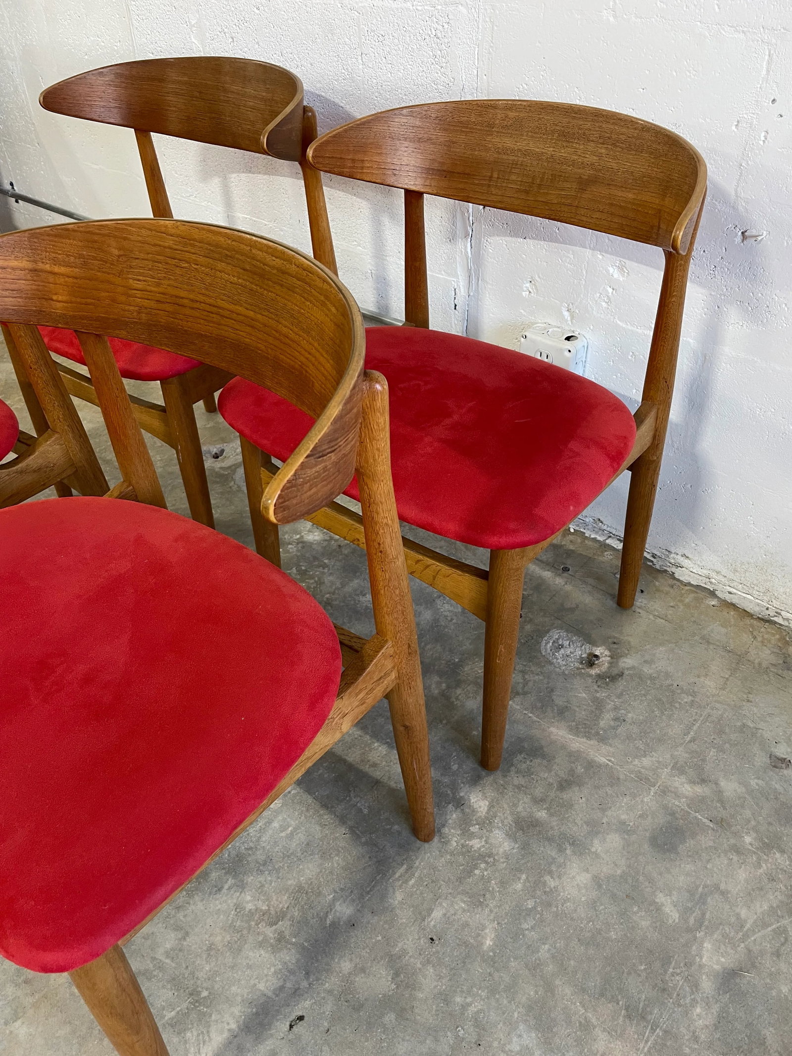 Danish Modern Curved Dining Chairs - 6