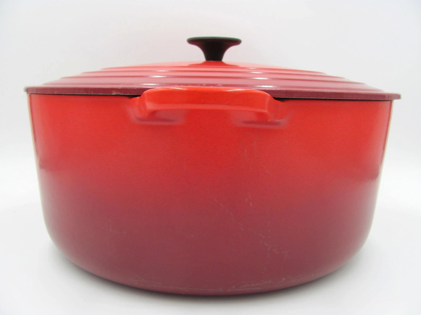 13 Qt Round Le Creuset Cerise Red Cast Iron Enamel Dutch Oven Cocotte - 7