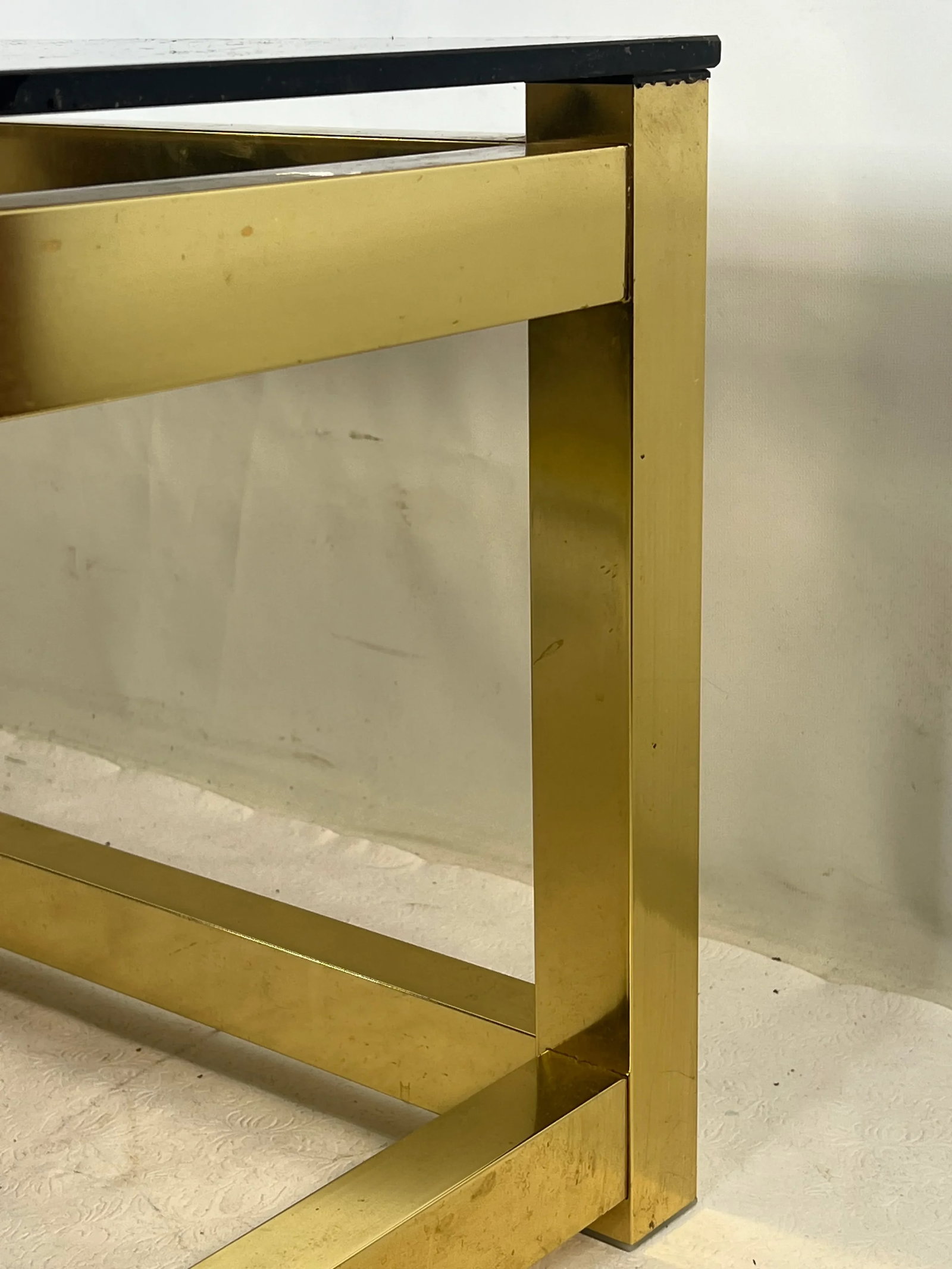 Vintage Smoked Glass Top Coffee Table - 6