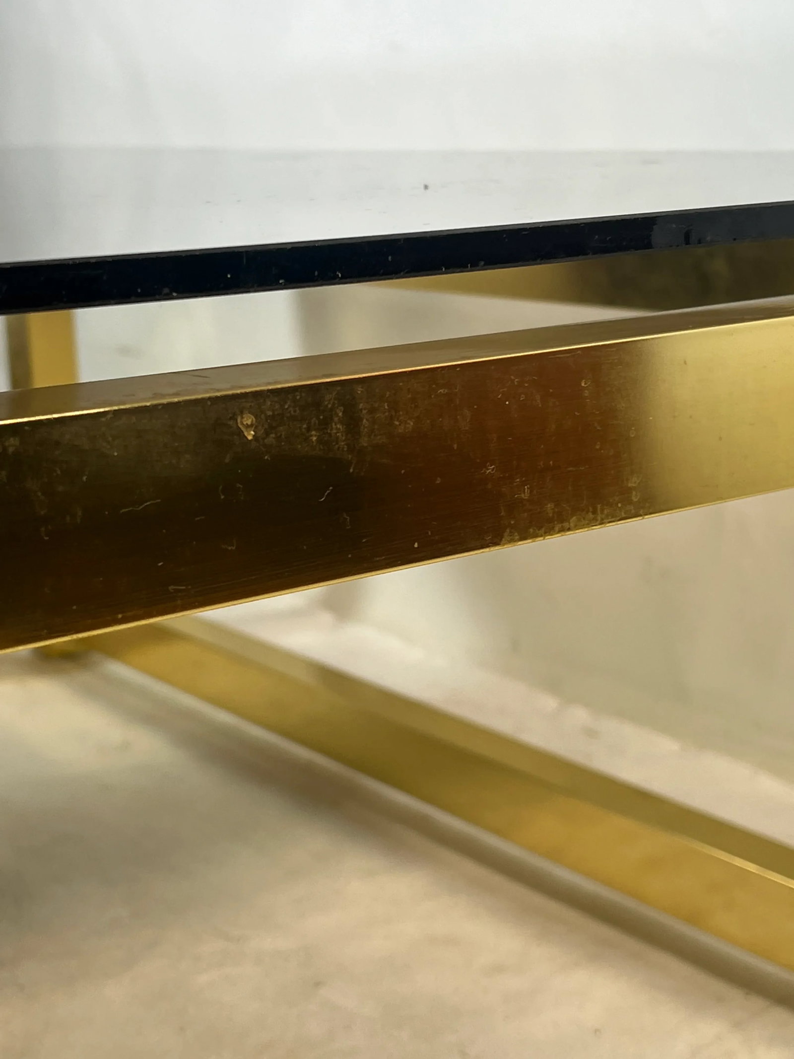 Vintage Smoked Glass Top Coffee Table - 7