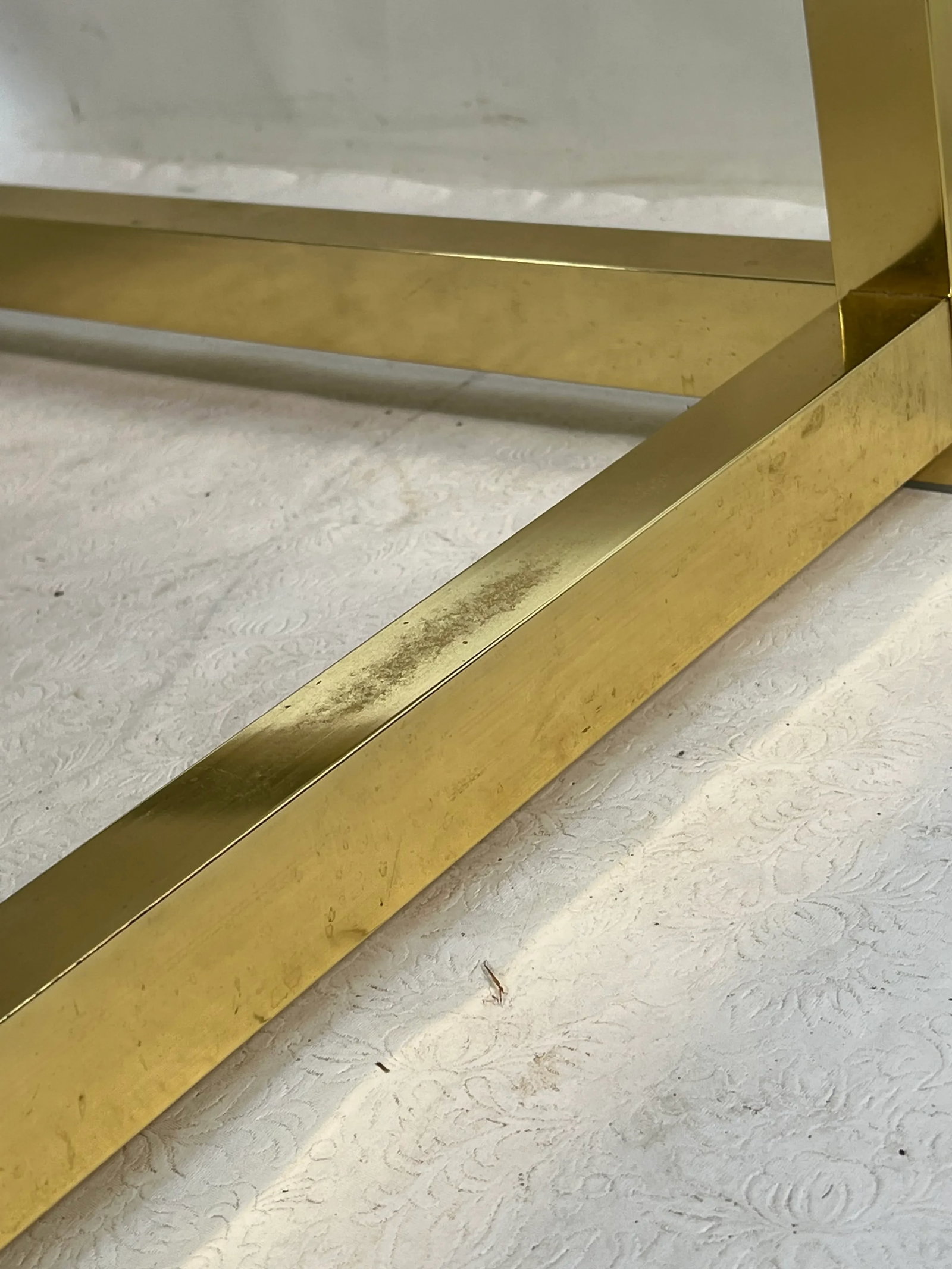 Vintage Smoked Glass Top Coffee Table - 8