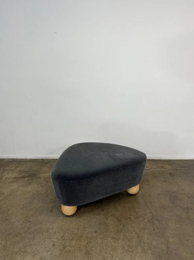 Wedge Ottoman on Hand Turned Ball Legs - 4
