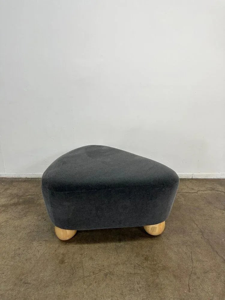 Wedge Ottoman on Hand Turned Ball Legs - 7