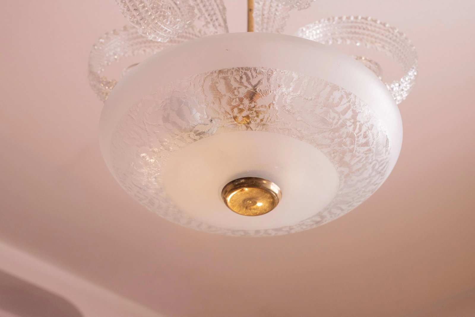 Vintage Art DecÃ² Barovier & Toso Chandelier, 1940s - 7