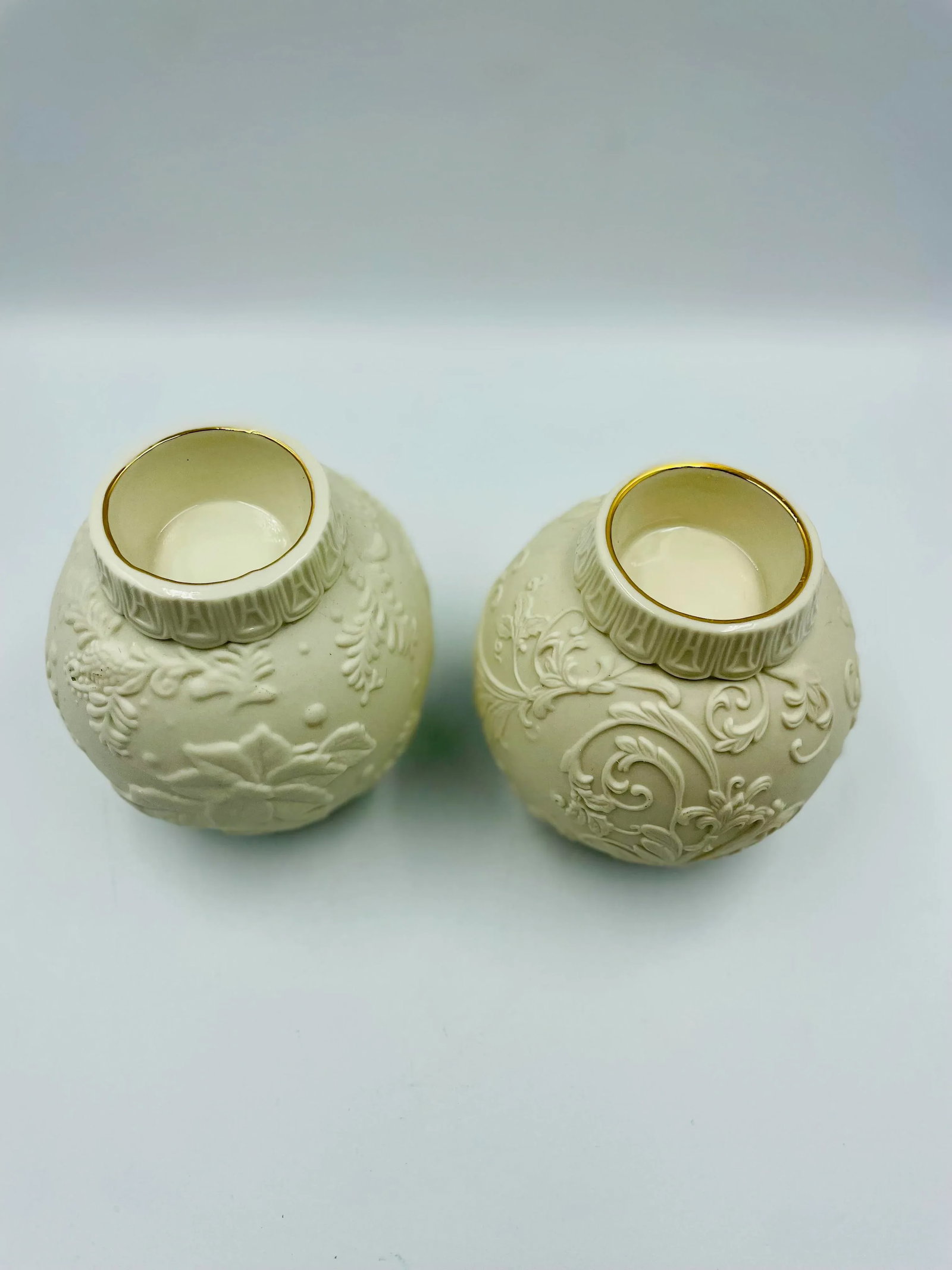 Vintage Lenox Ornamental Glow Votive Holders - Set of 2 - 4