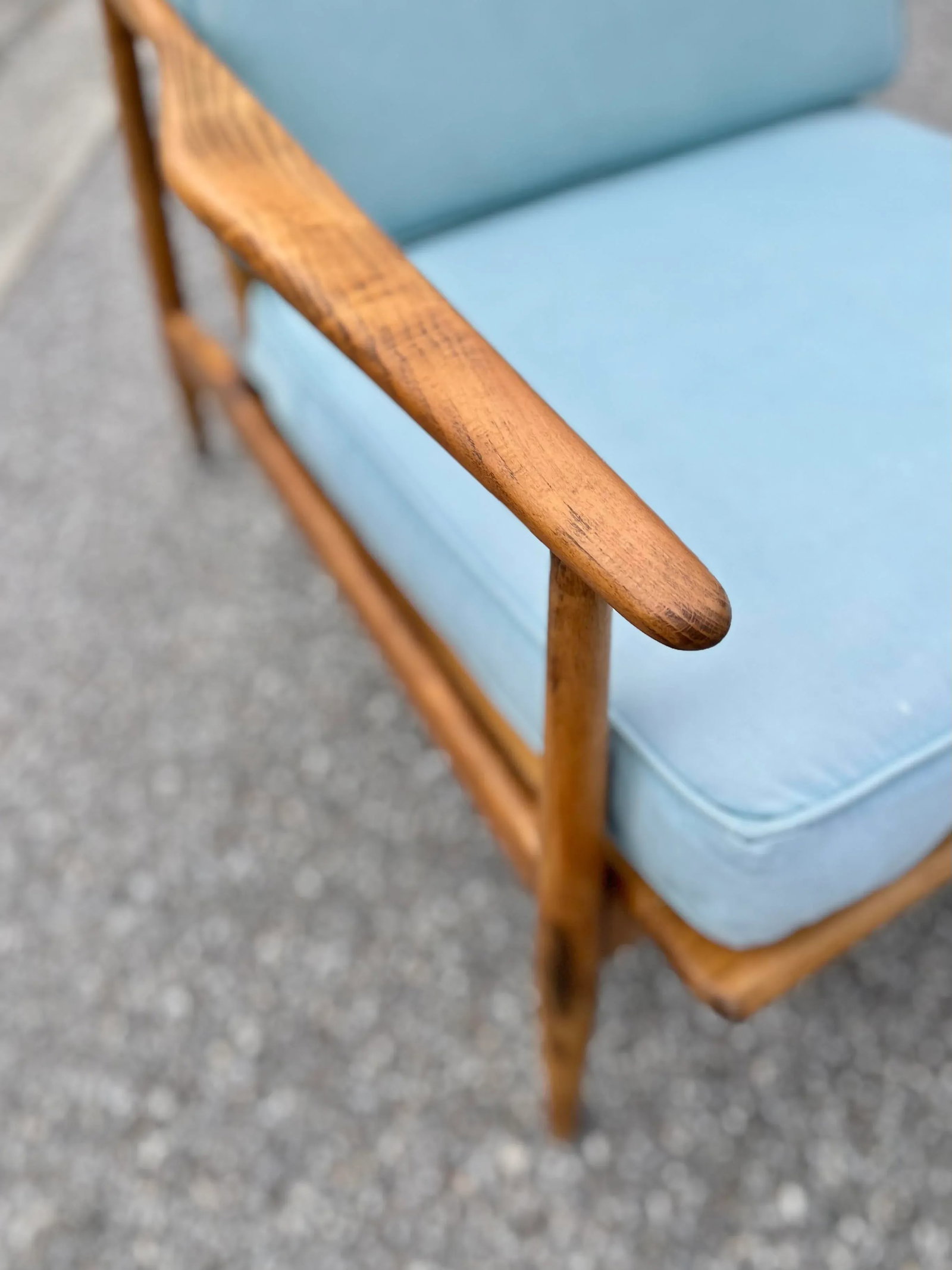 Pair of Rail-Back Lounge Chairs in the Style of Viko Baumritter | Mid Century Modern - 5