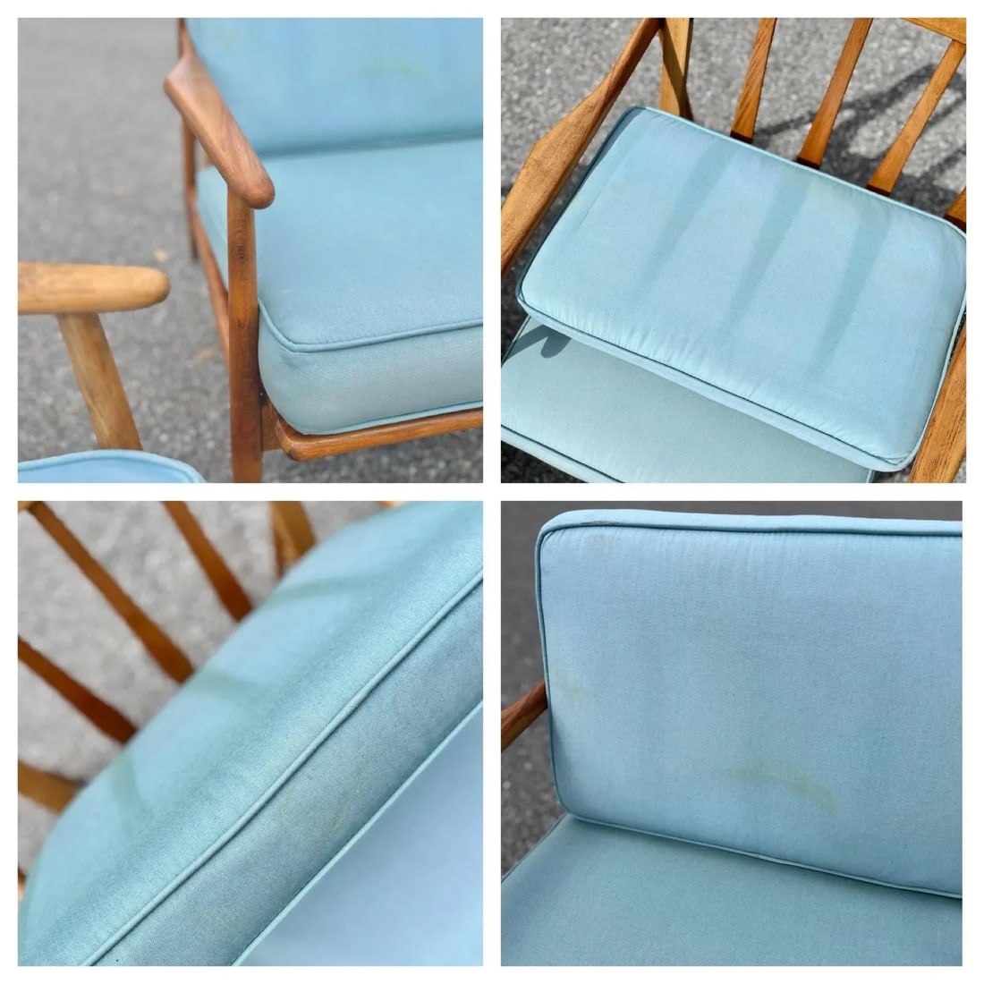 Pair of Rail-Back Lounge Chairs in the Style of Viko Baumritter | Mid Century Modern - 8