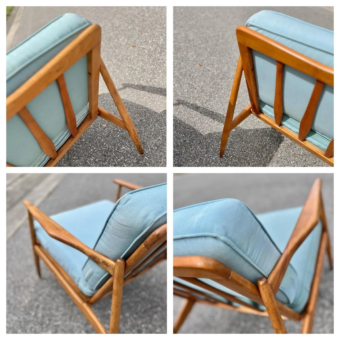 Pair of Rail-Back Lounge Chairs in the Style of Viko Baumritter | Mid Century Modern - 9