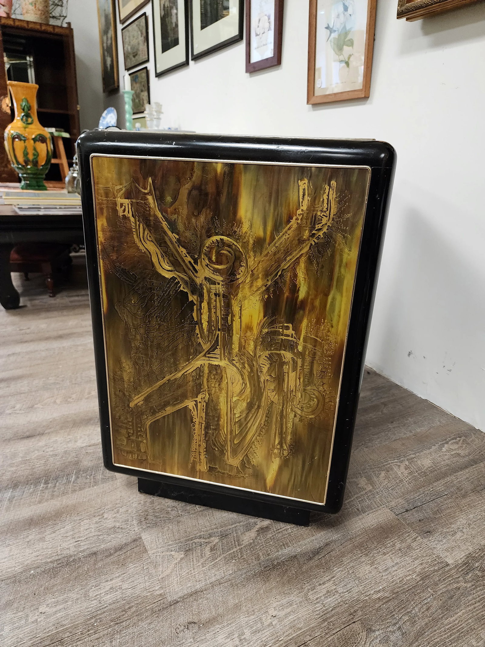 Bernhard Rohne for Mastercraft Acid Etched Brass Chest of Drawers, 1970s - 4