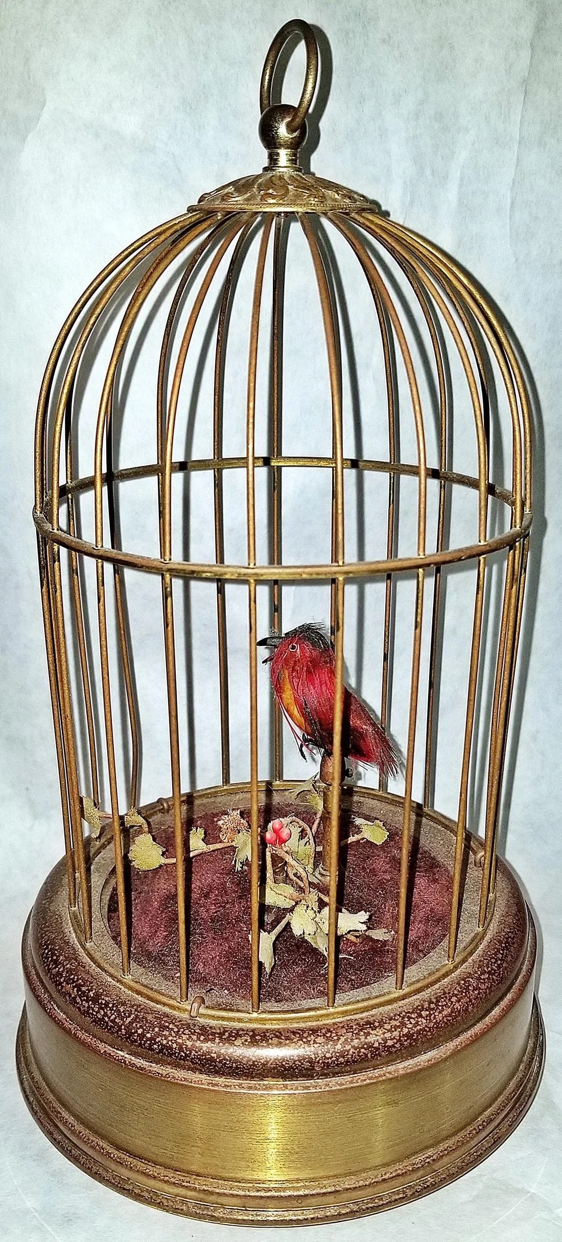 1950s Music Box Automaton Singing Bird Cage by Linden - 8