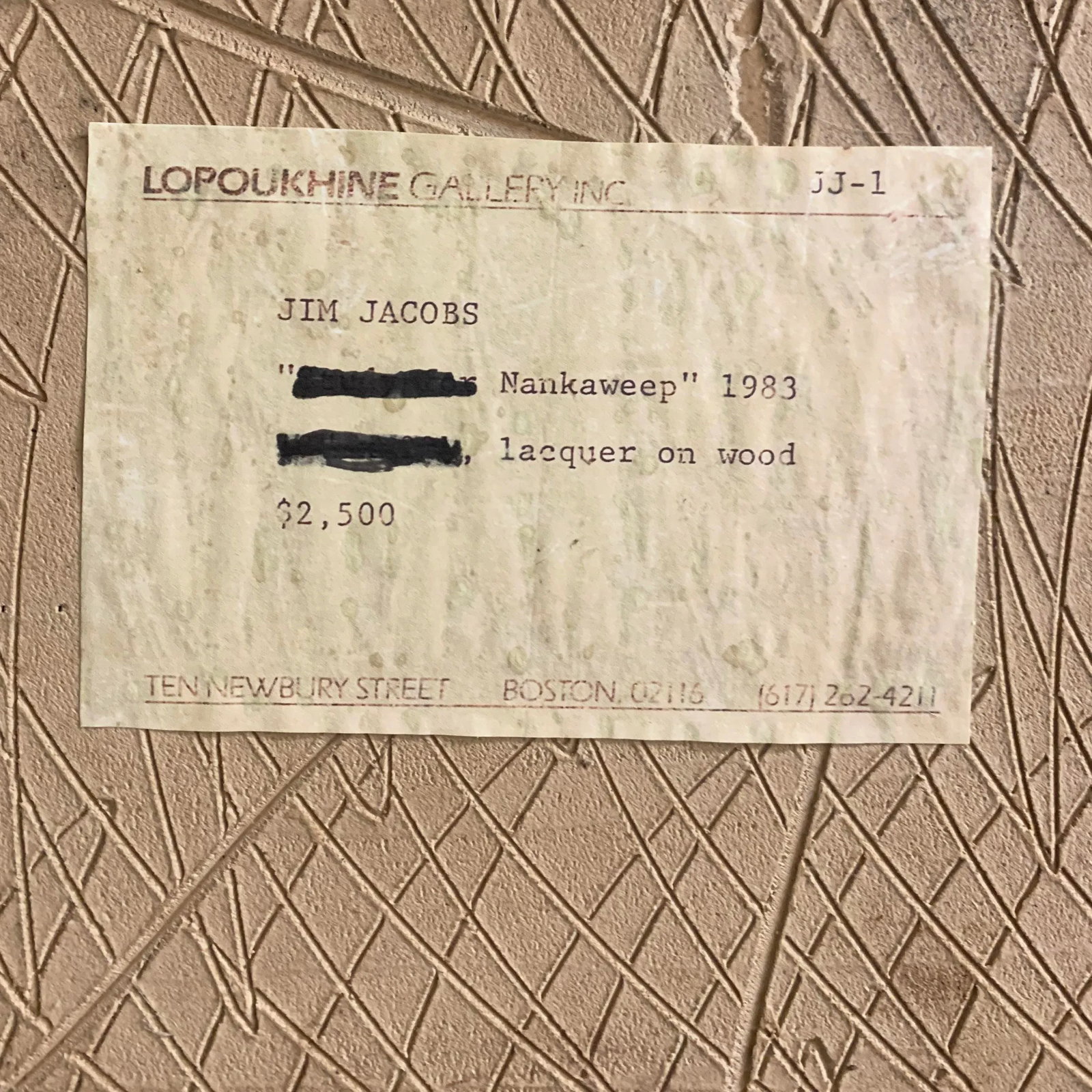 Nankaweep' by Jim Jacobs, 1983, Lopoukhine Gallery, Boston, American Abstraction - 7