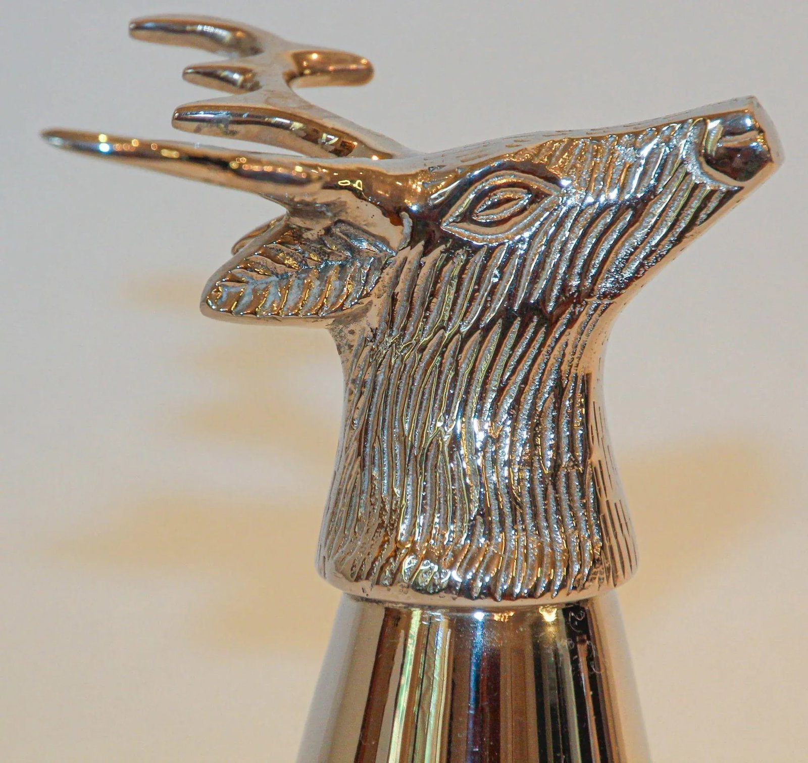 Stag Elk Silver Stirrup Cup Goblet Hunting Equestrian Barware Decor - 10