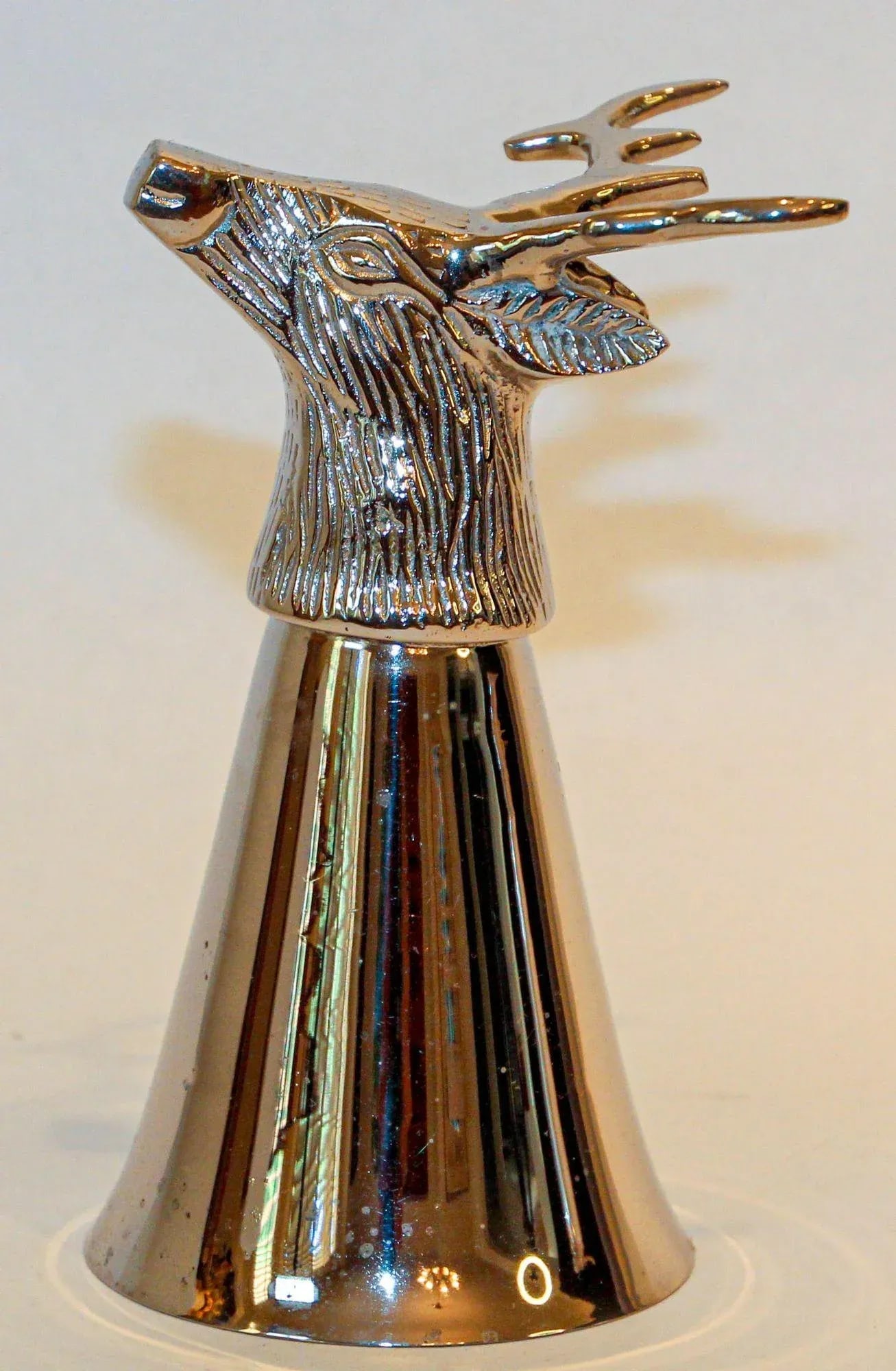 Stag Elk Silver Stirrup Cup Goblet Hunting Equestrian Barware Decor - 3
